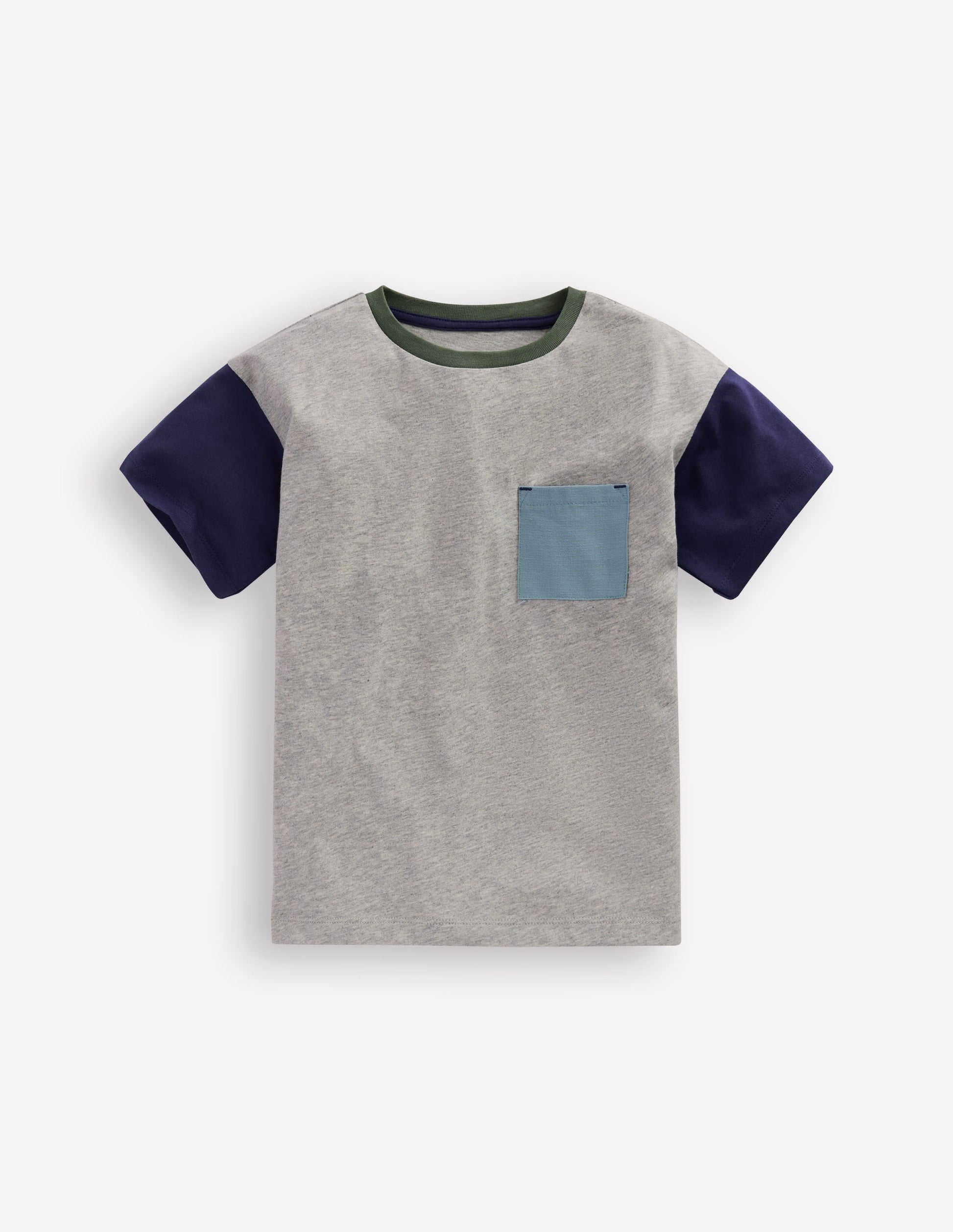 Relaxed Ripstop Pocket T-shirt-Grey Marl-1