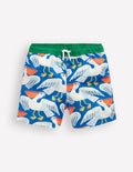 Swim Shorts-Kingfisher Blue Pelicans