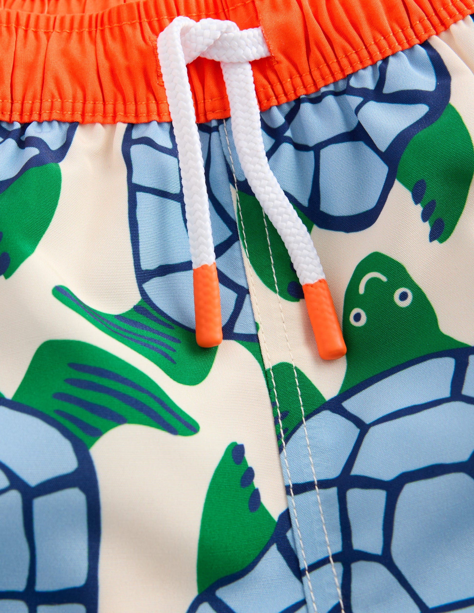 Swim Shorts-Calico White Turtles Geo-4