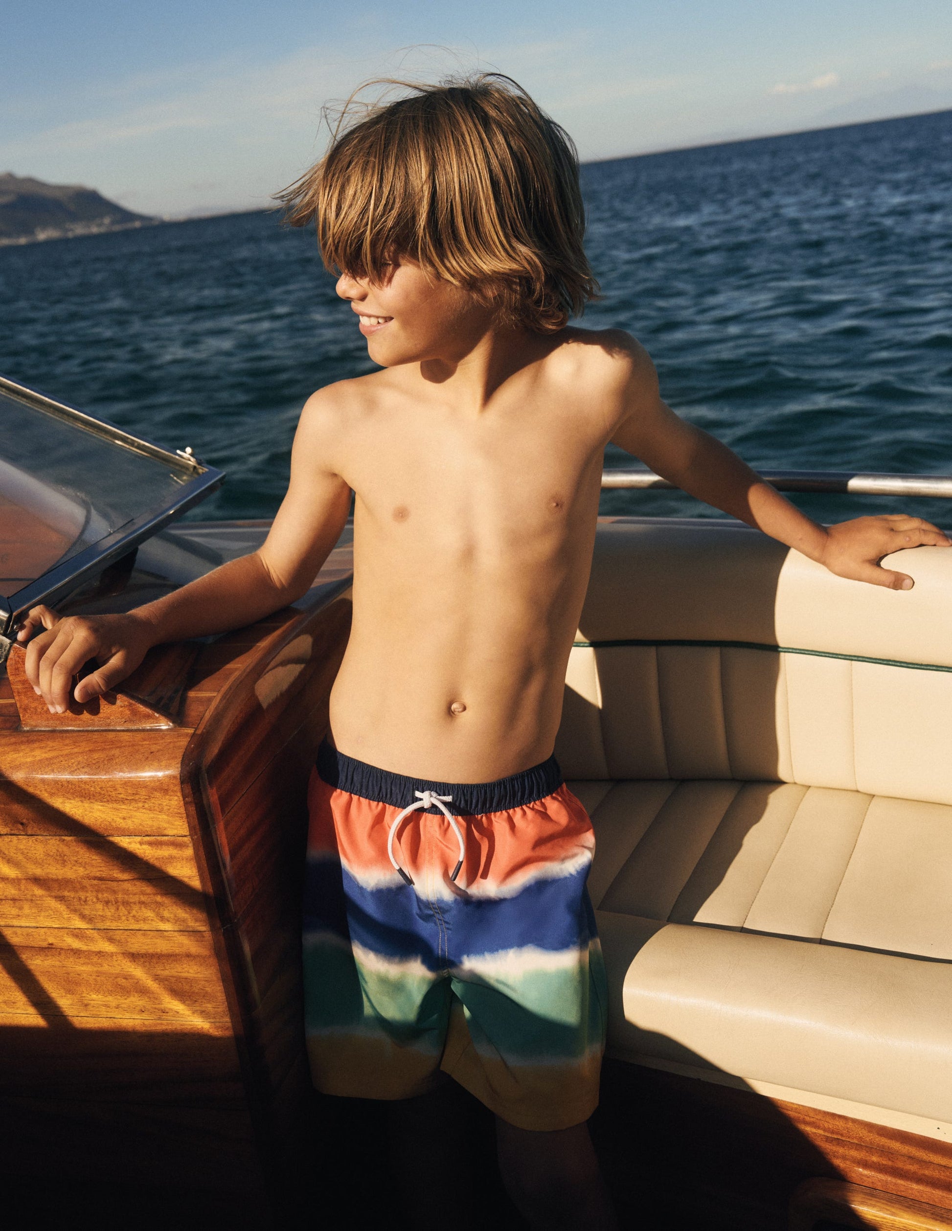 Swim Shorts-Rainbow Tie Dye-1