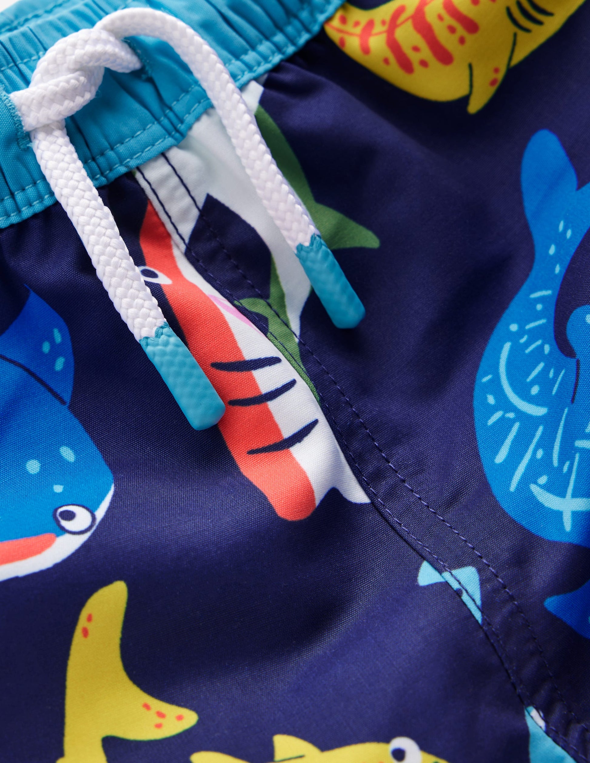 Swim Shorts-College Navy Sharks-3