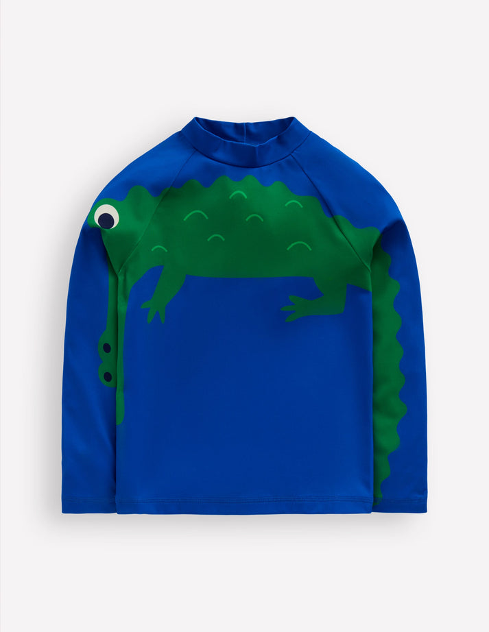 Sun Safe Fun Rash Vest-Blue Croc | Boden USA