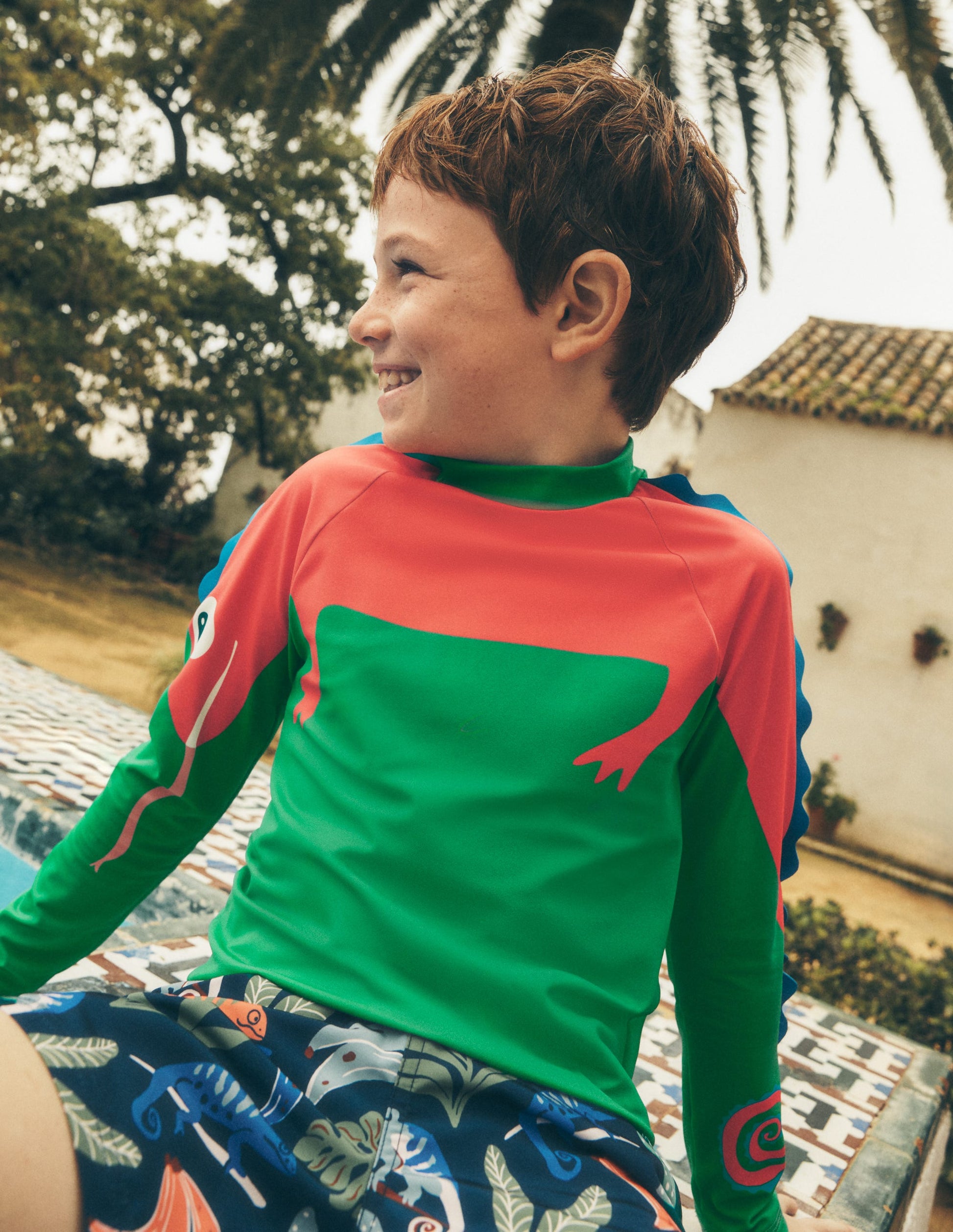Sun Safe Fun Rash Vest-Shady Green Chameleon-1