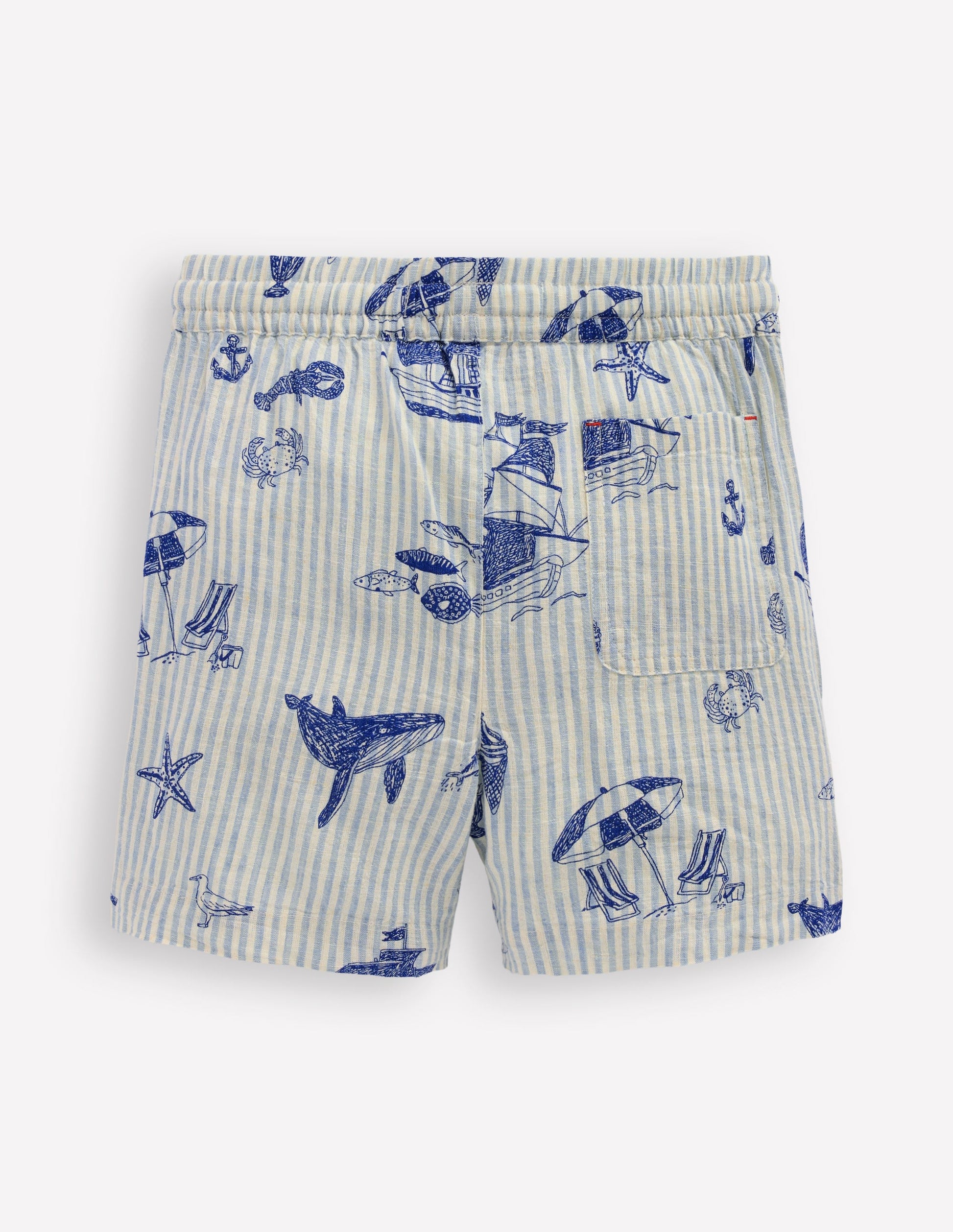 Cotton Linen Shorts-Beach Front-2