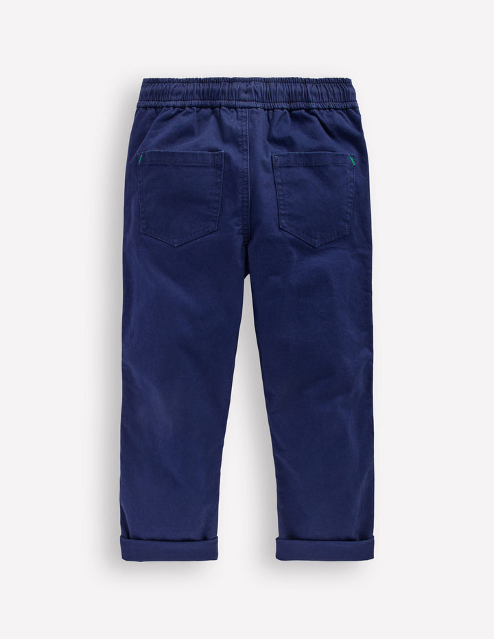Slim Pull-on Pants-College Navy
