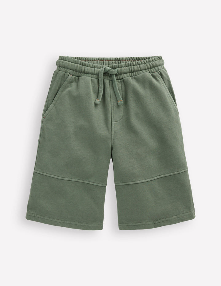 Garment Dye Bermuda Shorts-Bottle Green