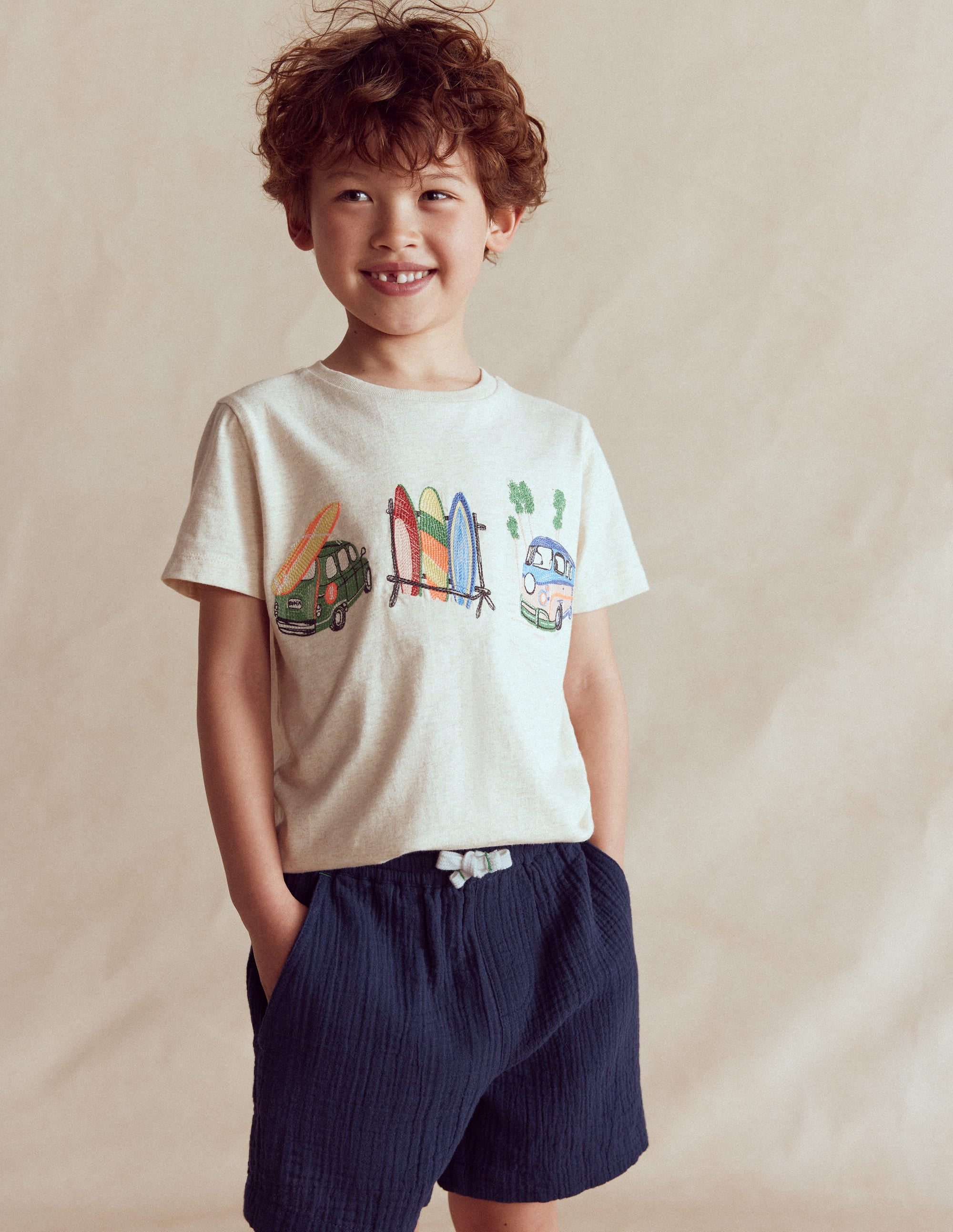 Short Double コート(NAVY) Double Cloth Shorts - Navy | Boden USA