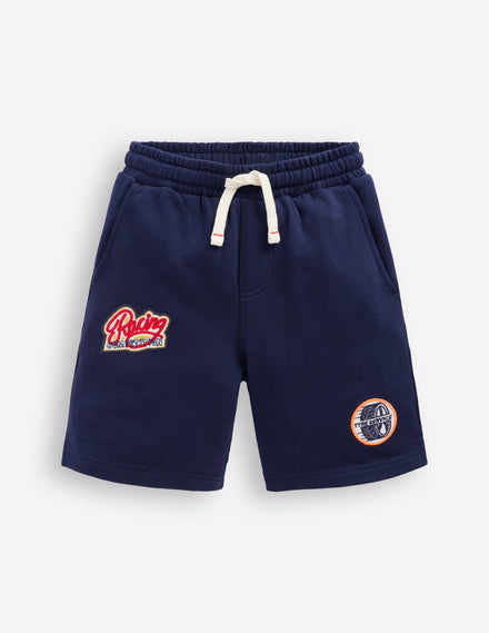 Superstitch Badge Shorts-Blue Sport