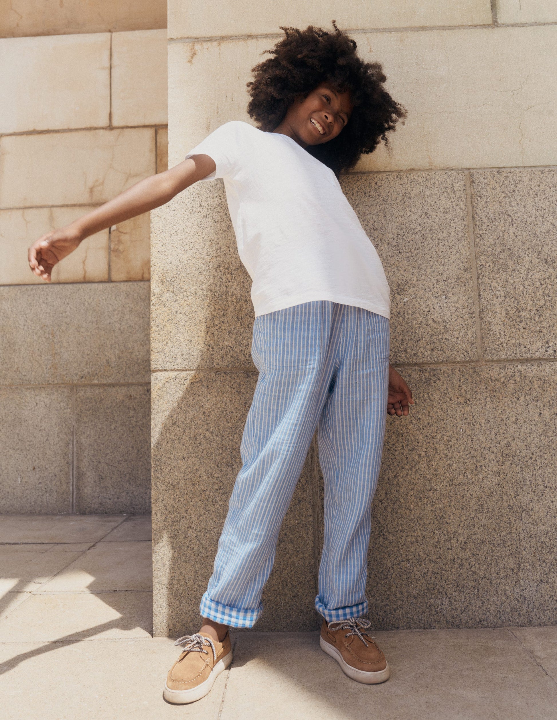 Double Cloth Summer Trouser-Stripes-1