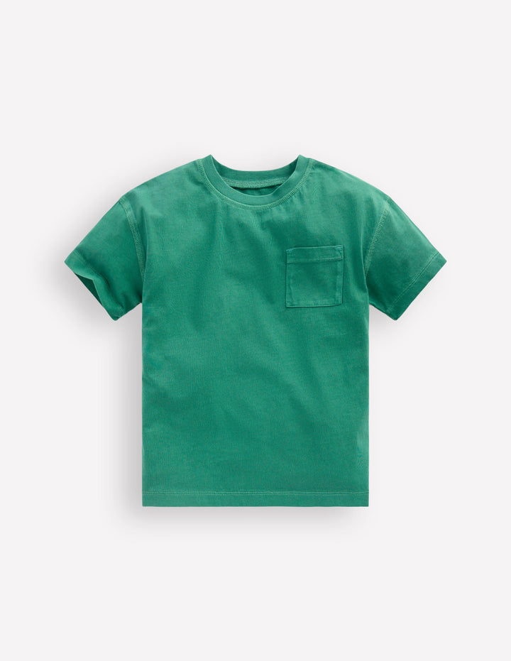 Garment Dye Relaxed T-shirt-Spruce Green