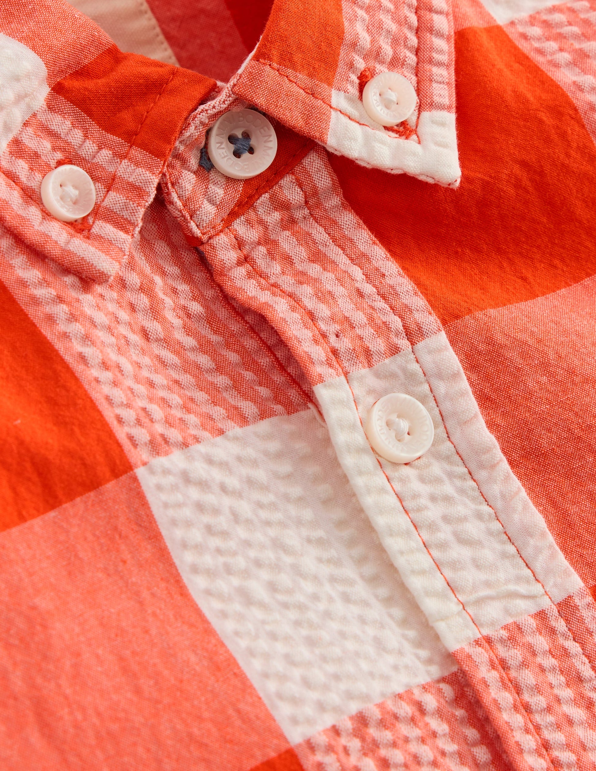 orange gingham dress shirt Johnston & Murphy Men's Game Day XC4 Long-Sleeve Gingham Shirt - Rust - Size L