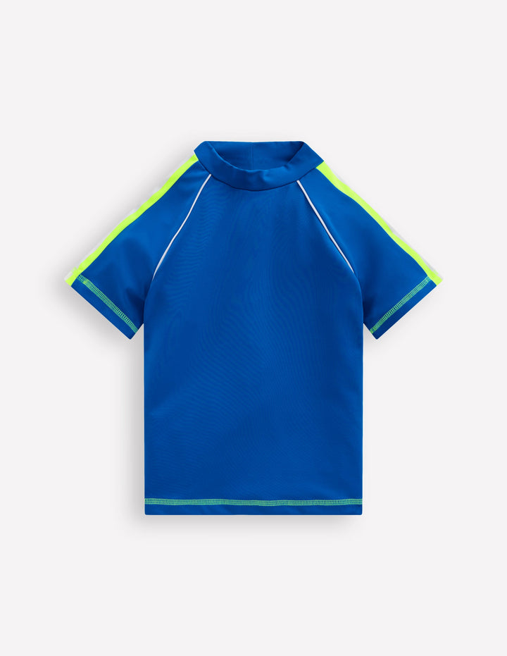 Short Sleeve Rash Vest-Directoire Blue