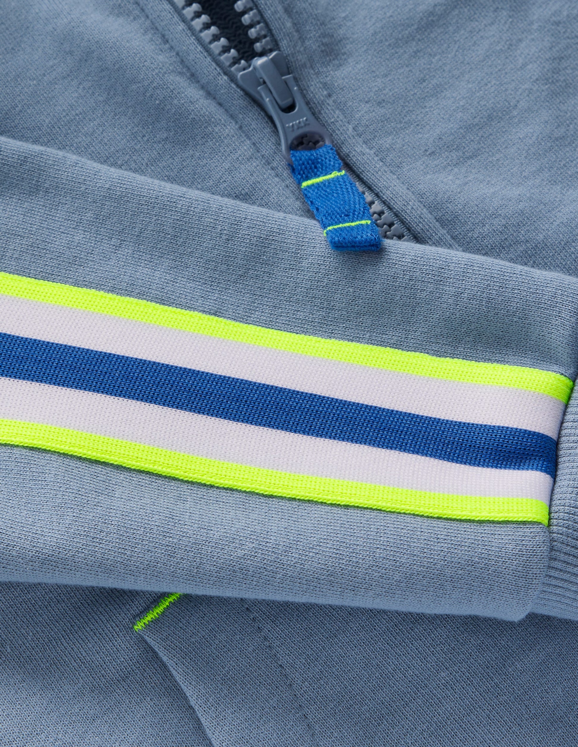 Raglan Zip-through Hoody-French Blue-2