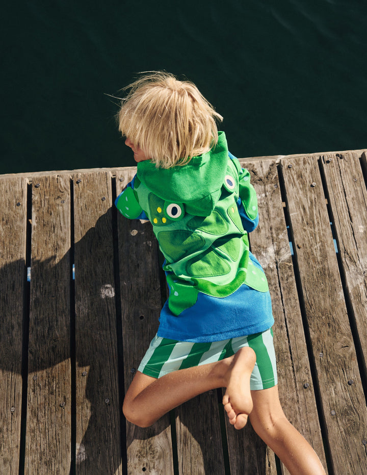 Fun Towelling Zip-up Throw On-Turtle