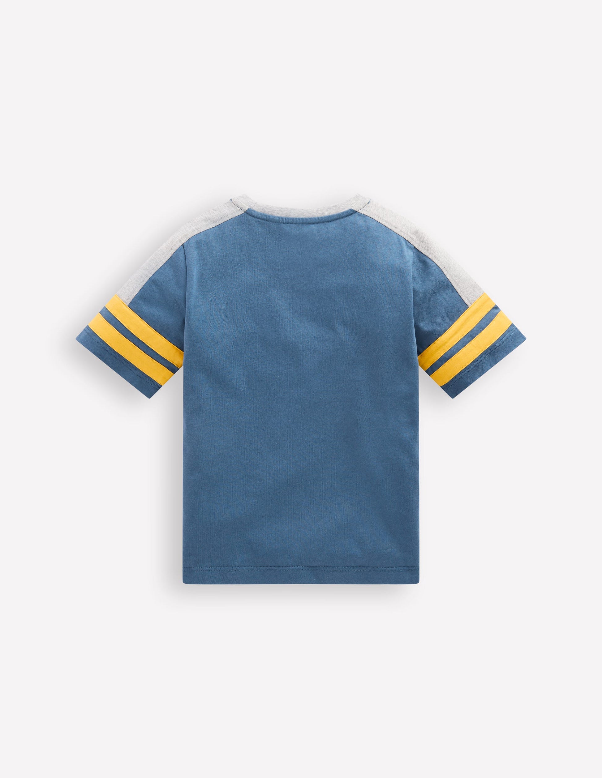 Short Sleeve Colourblock Tee-TRUE NAVY COLOURBLOCK-2