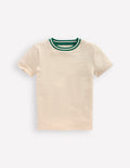 Short Sleeve Mid Weight Tee-Oatmeal Marl