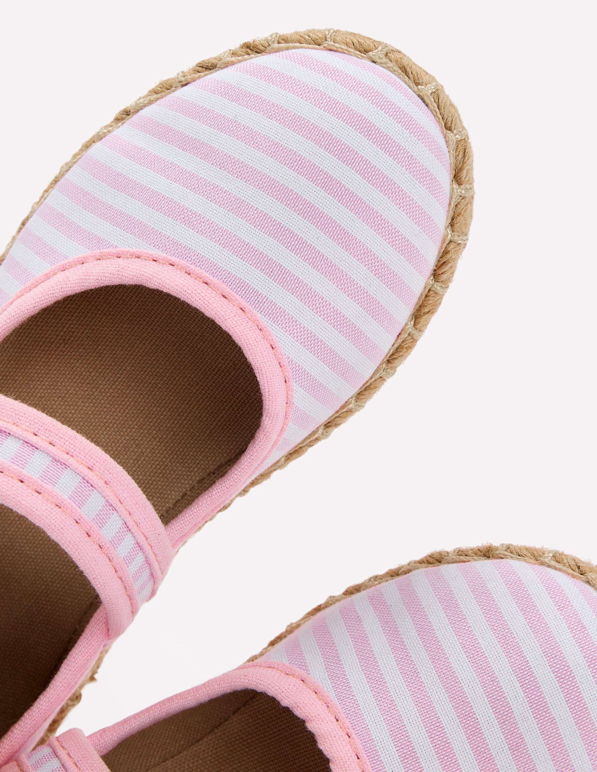 Espadrille Mary Janes-Sea Pink Ticking stripe-3