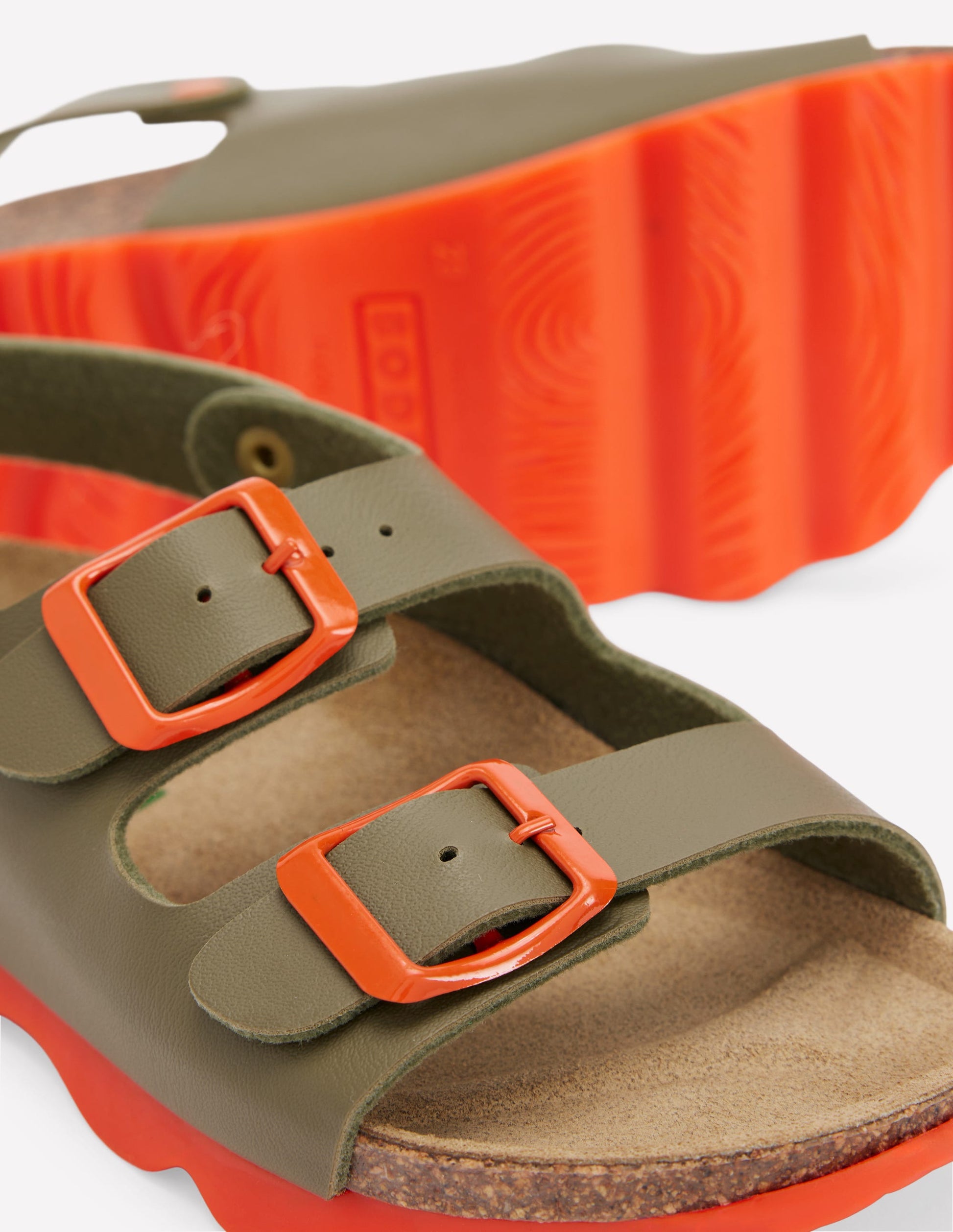 Colourblock Sandals-Green-3