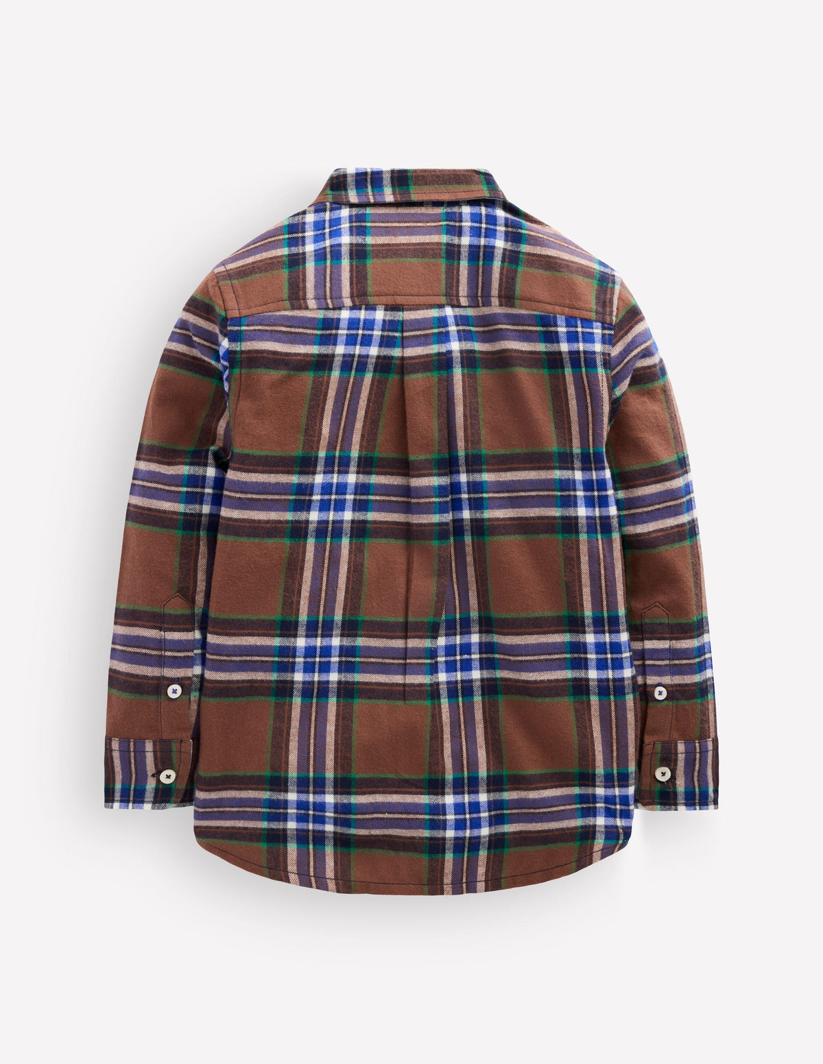 Cosy Cotton Check Shirt-Brown Check-2