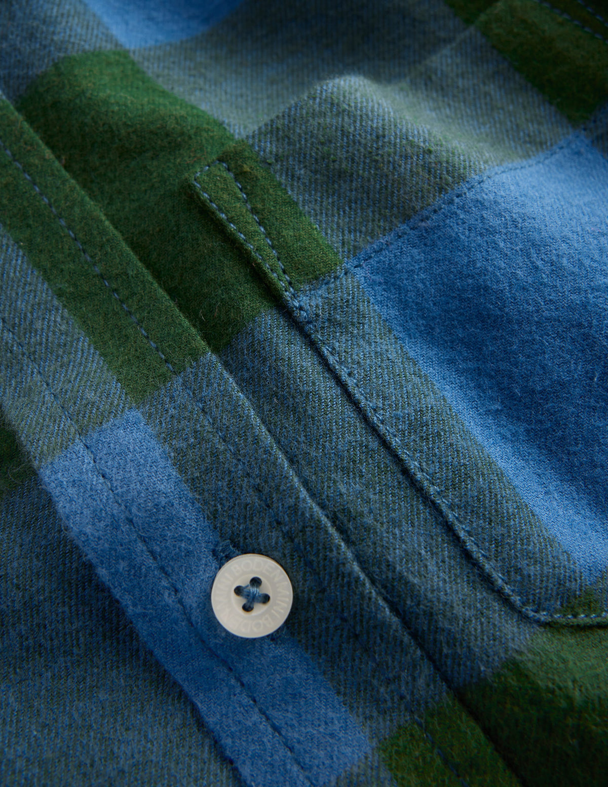 Cosy Cotton Check Shirt-Teal and Green Check-3