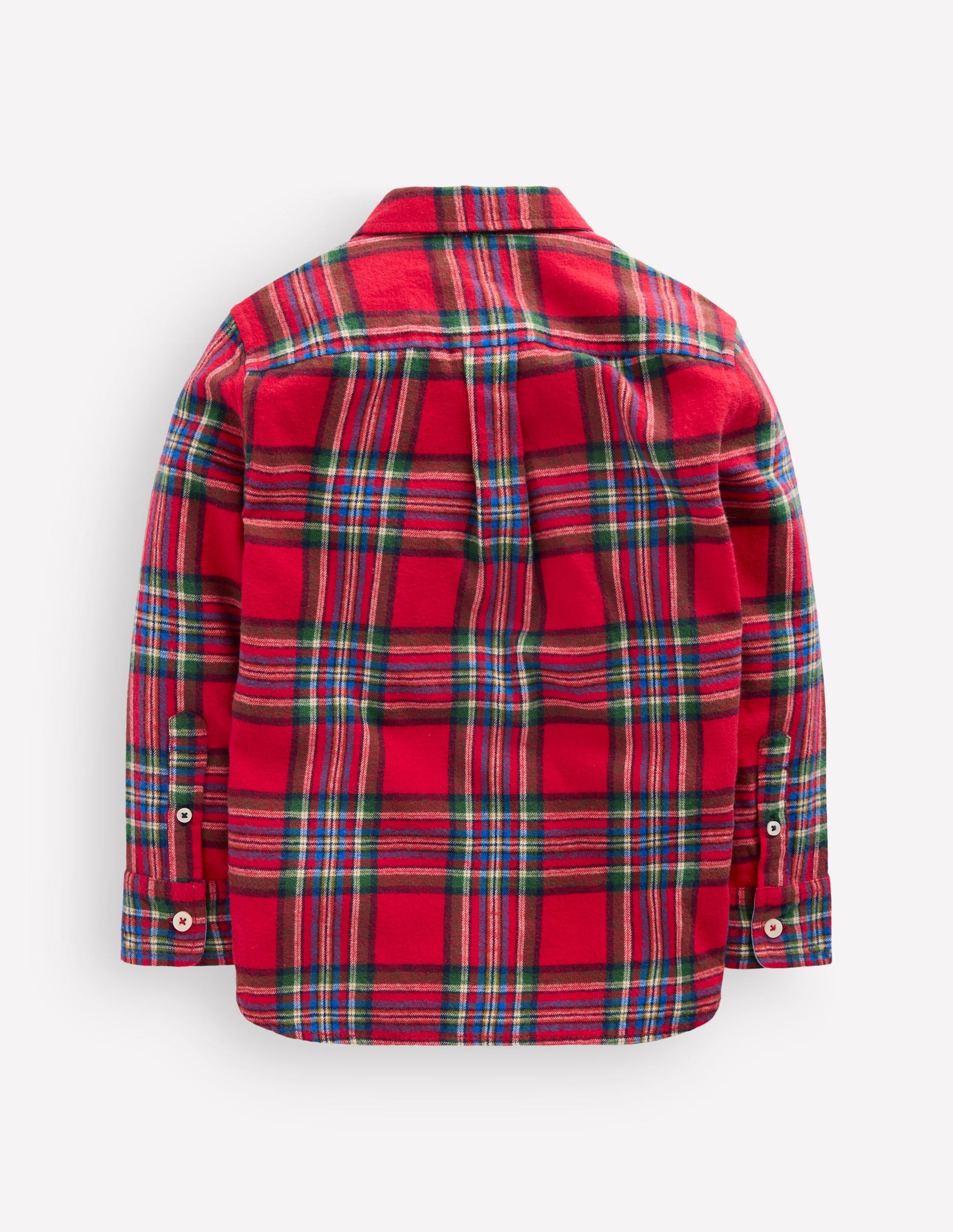 Cosy Cotton Check Shirt-Red Check-2