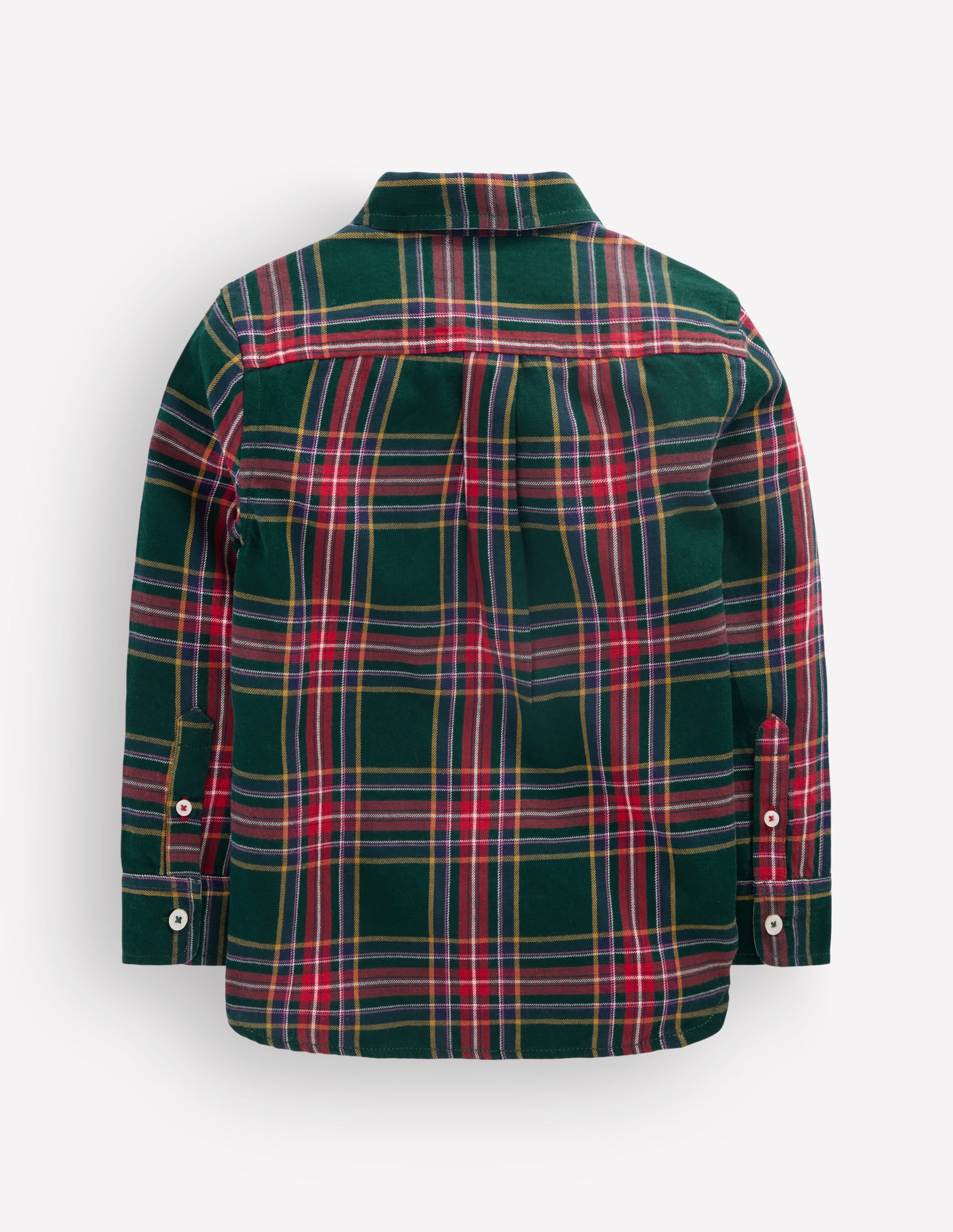 Cosy Cotton Check Shirt-Dark Green Check - Image 3