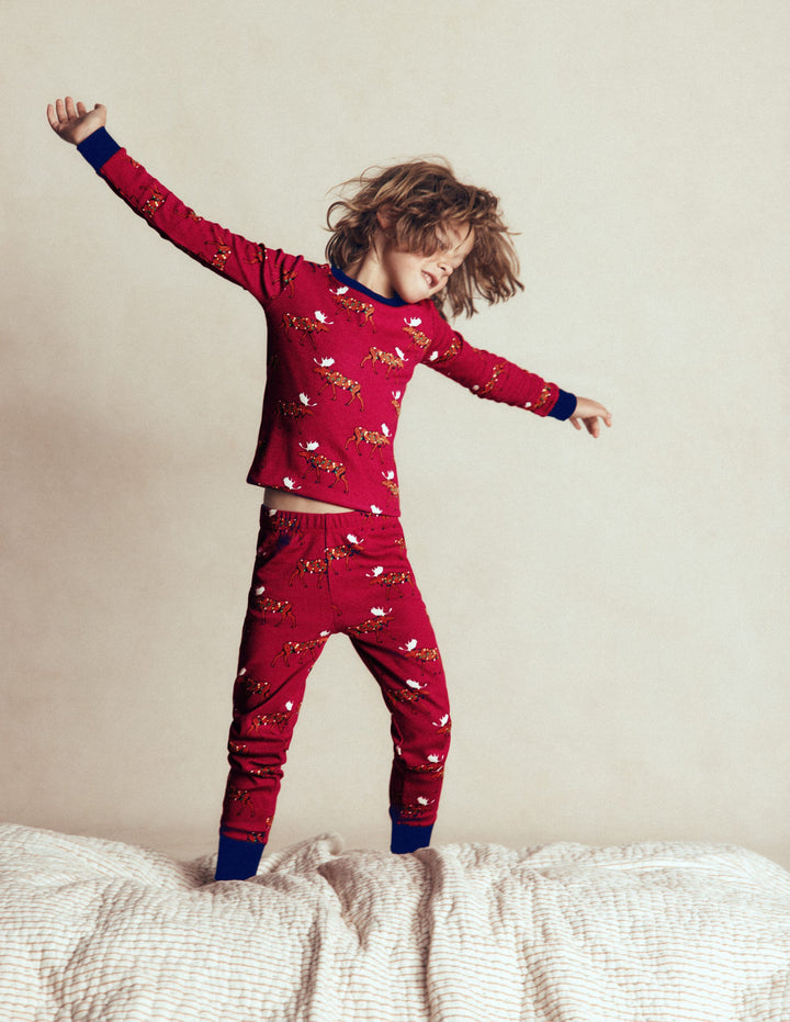 Snug Glow-in-the-dark Pajamas-Moose