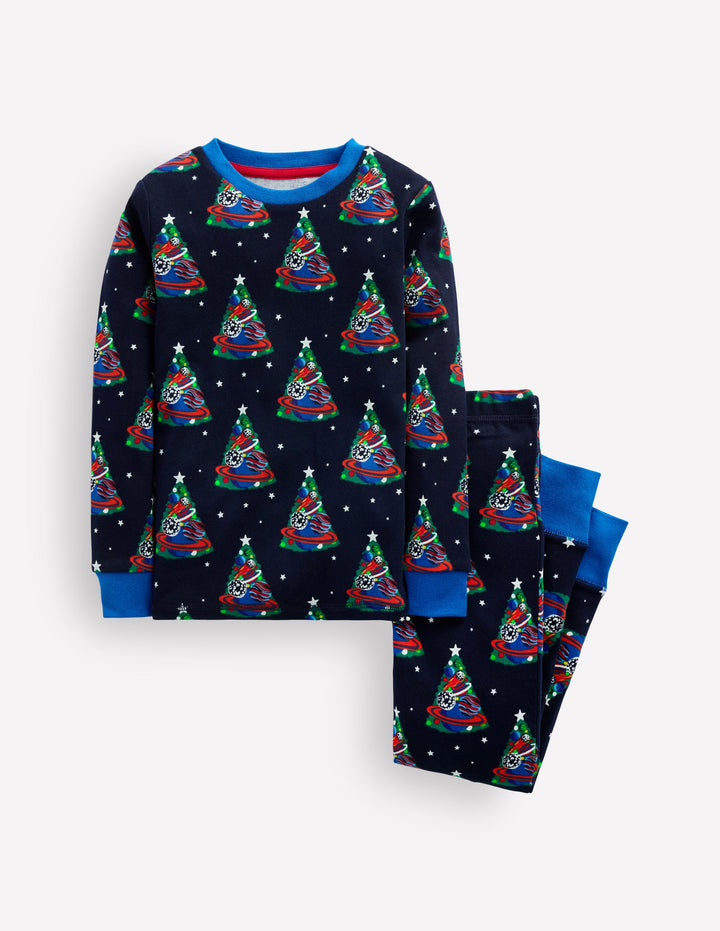 Snug Glow-in-the-dark Pajamas-Solar Christmas Tree