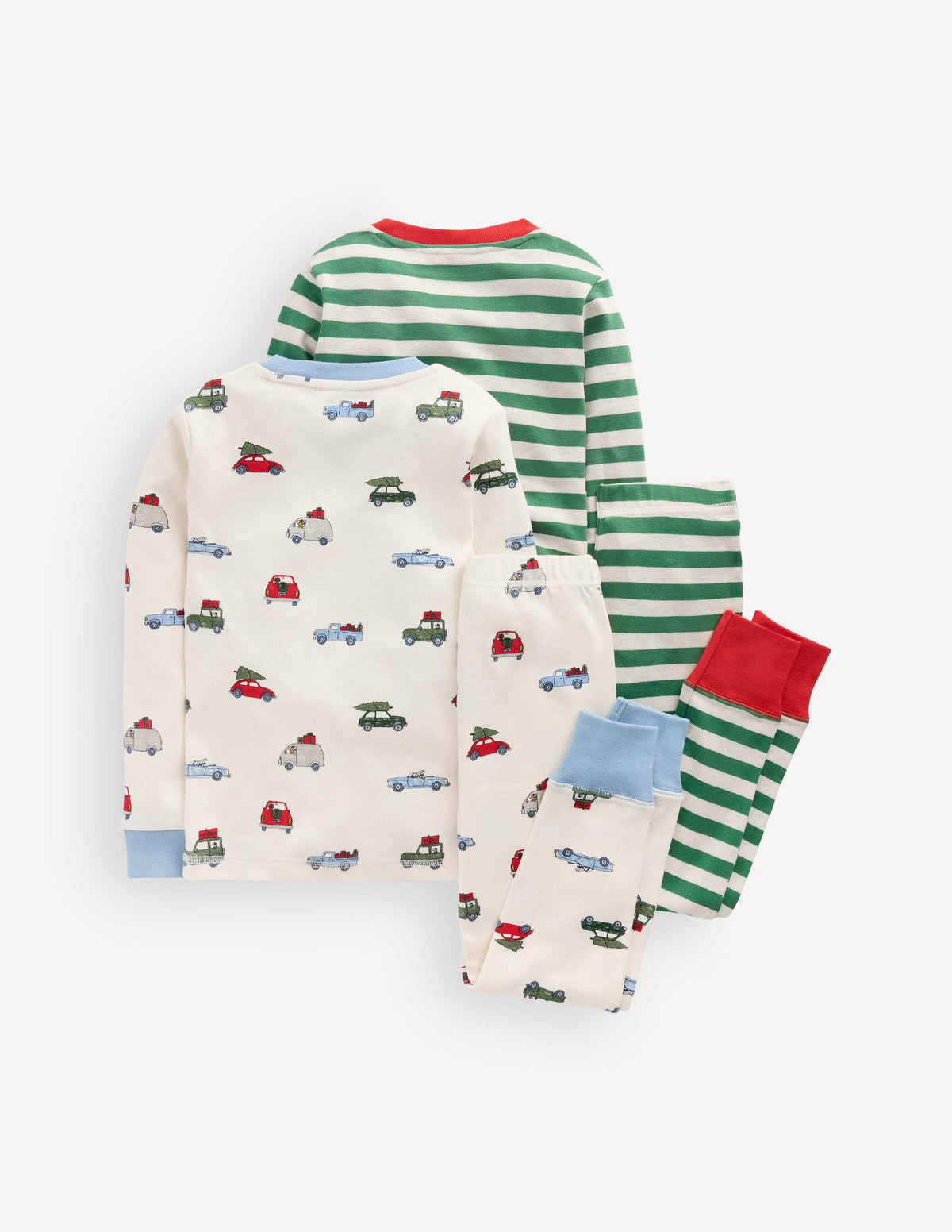 Snug Twin Pack Pajamas-Festive Cars - Image 2