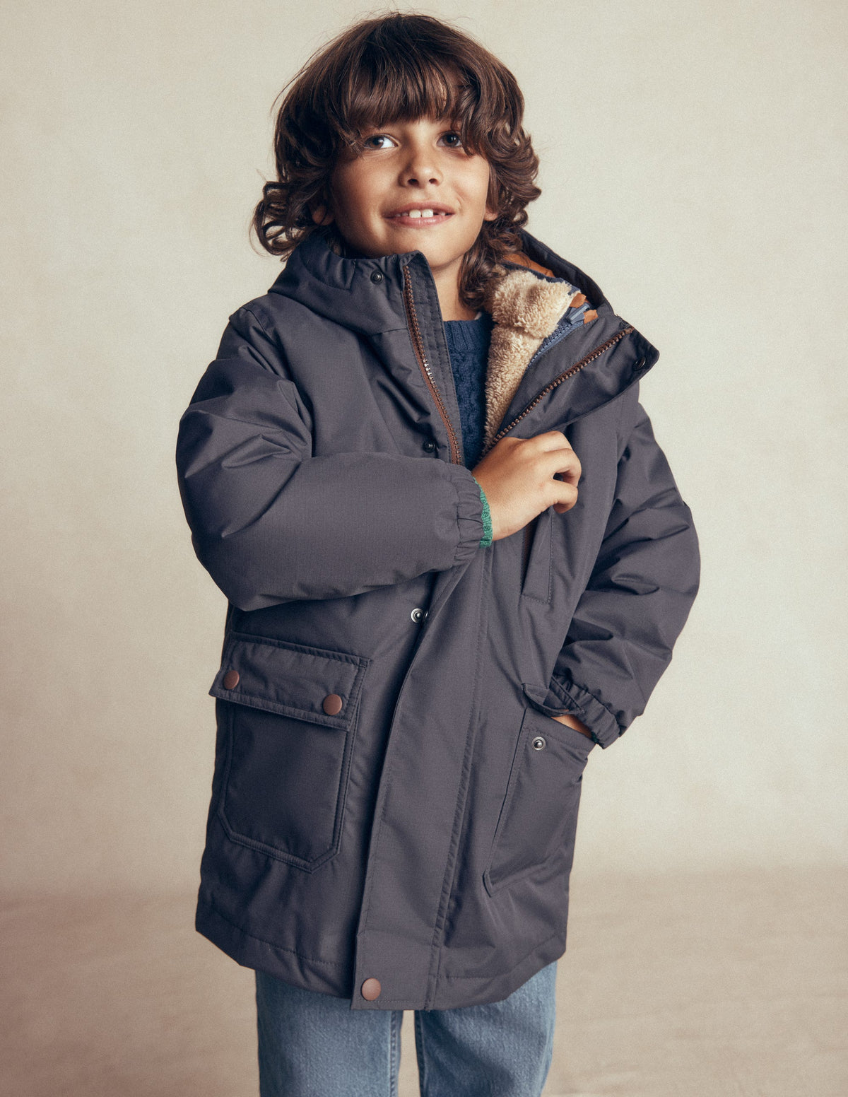 4-in-1 Waterproof Coat-Graphite - Image 3