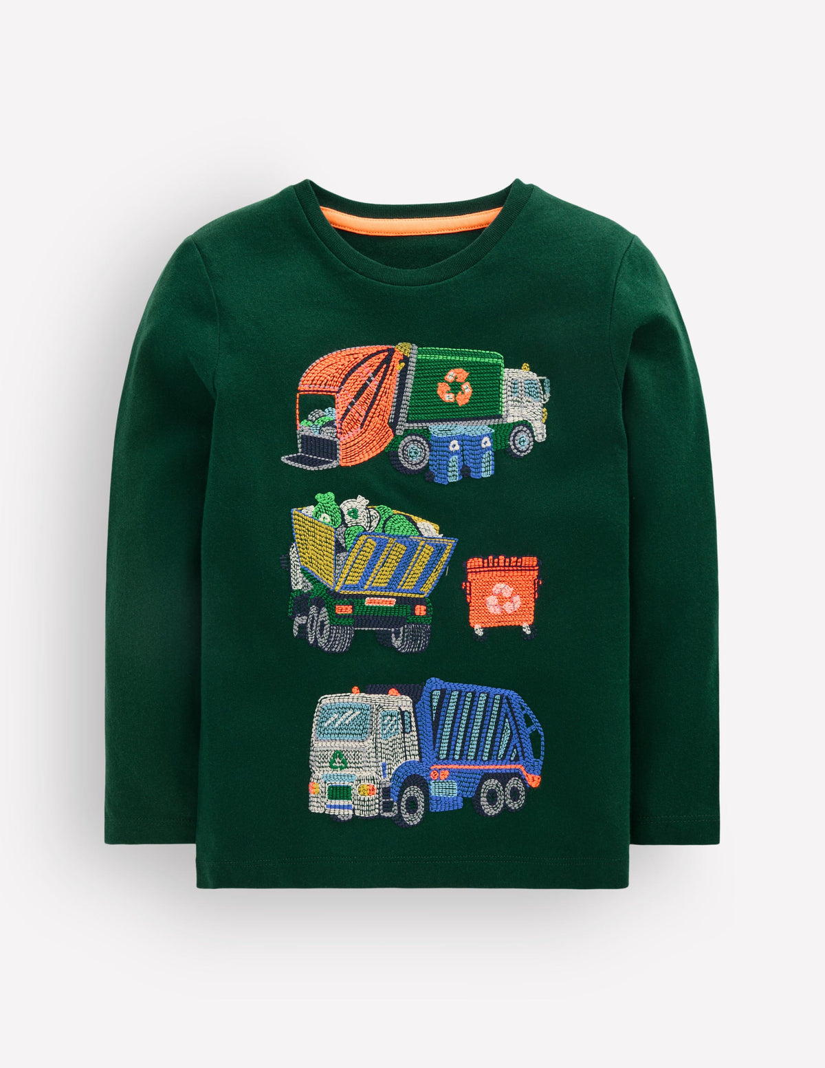 Superstitch Long Sleeve Top-Emerald Night, Recycle Trucks-1