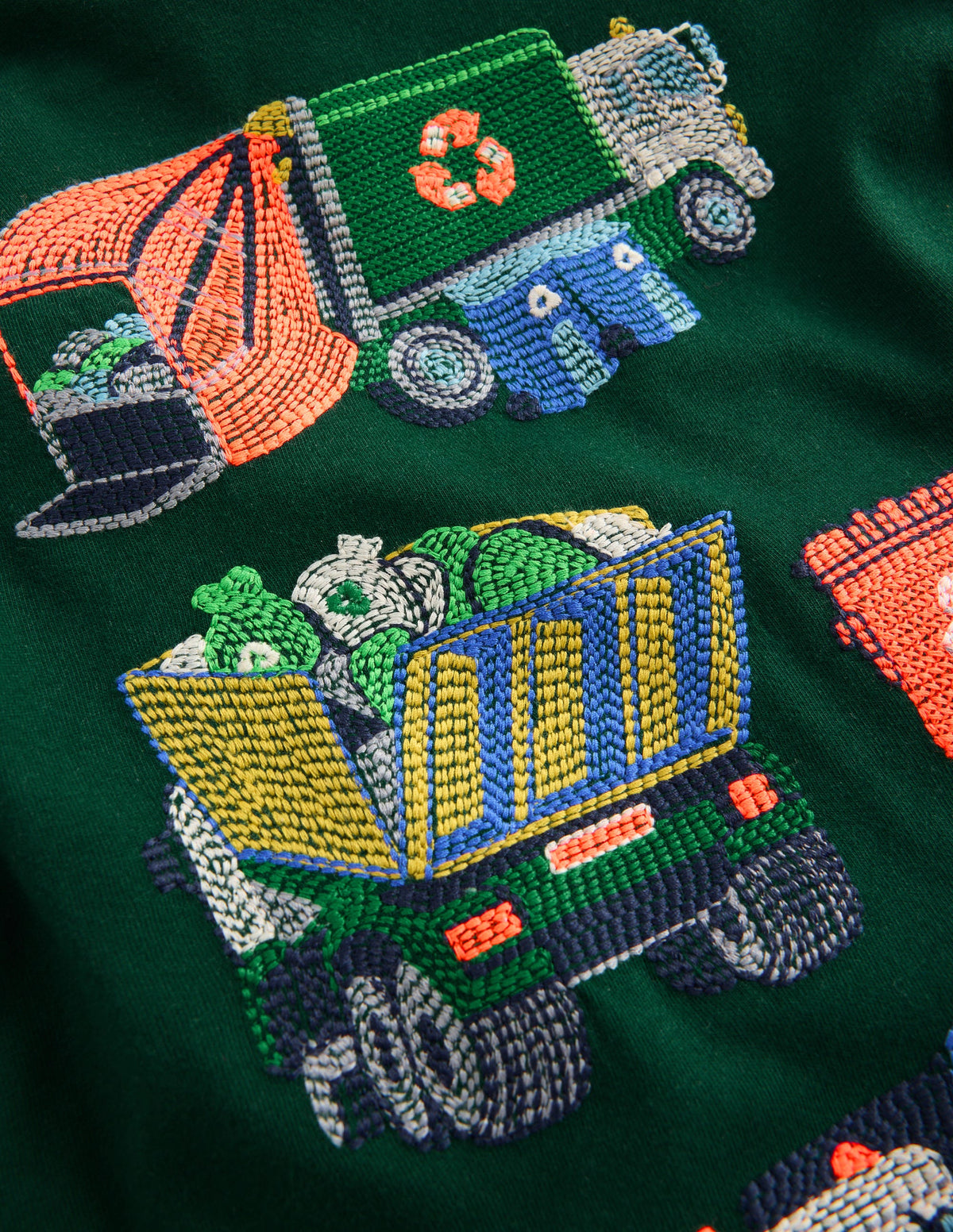 Superstitch Long Sleeve Top-Emerald Night, Recycle Trucks - Image 3