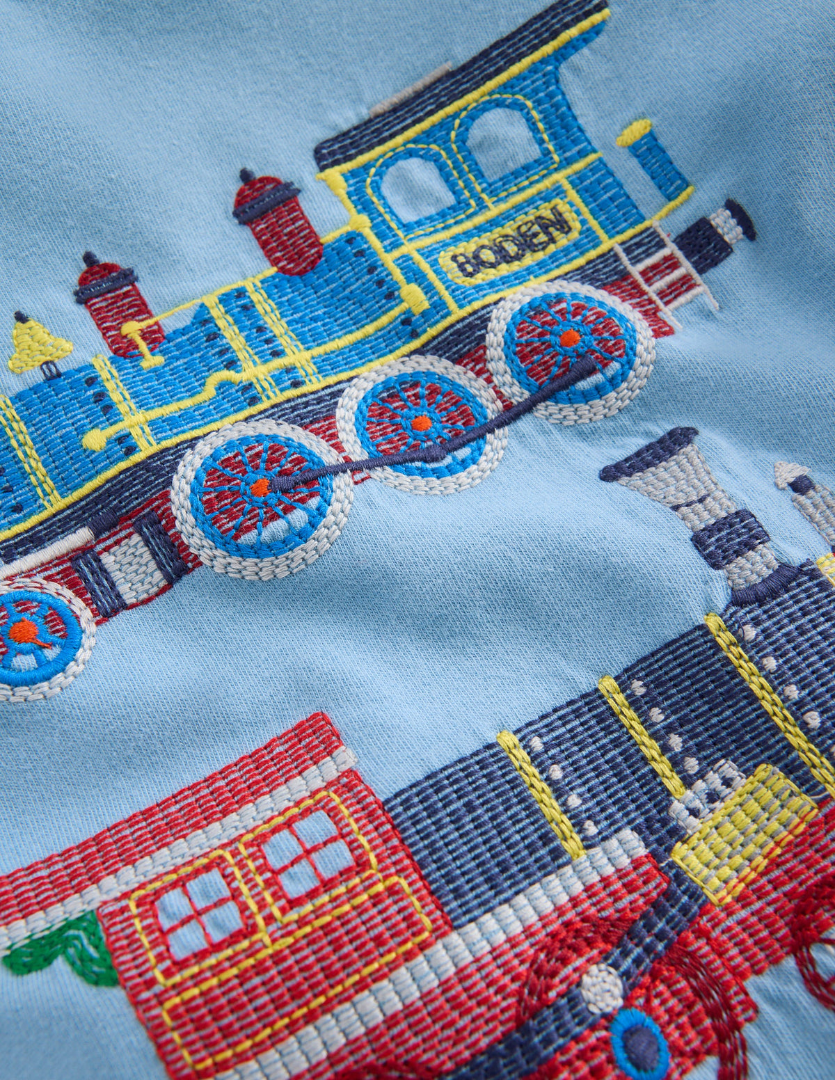 Superstitch Long Sleeve Top-Glacier Blue Trains-3