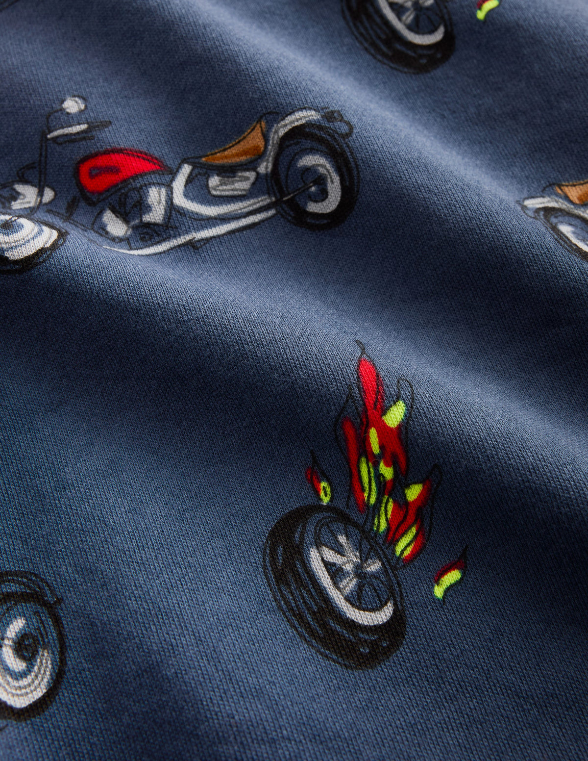 Everyday Printed Sweatshirt-Grey-Blue Motorbikes - Image 3