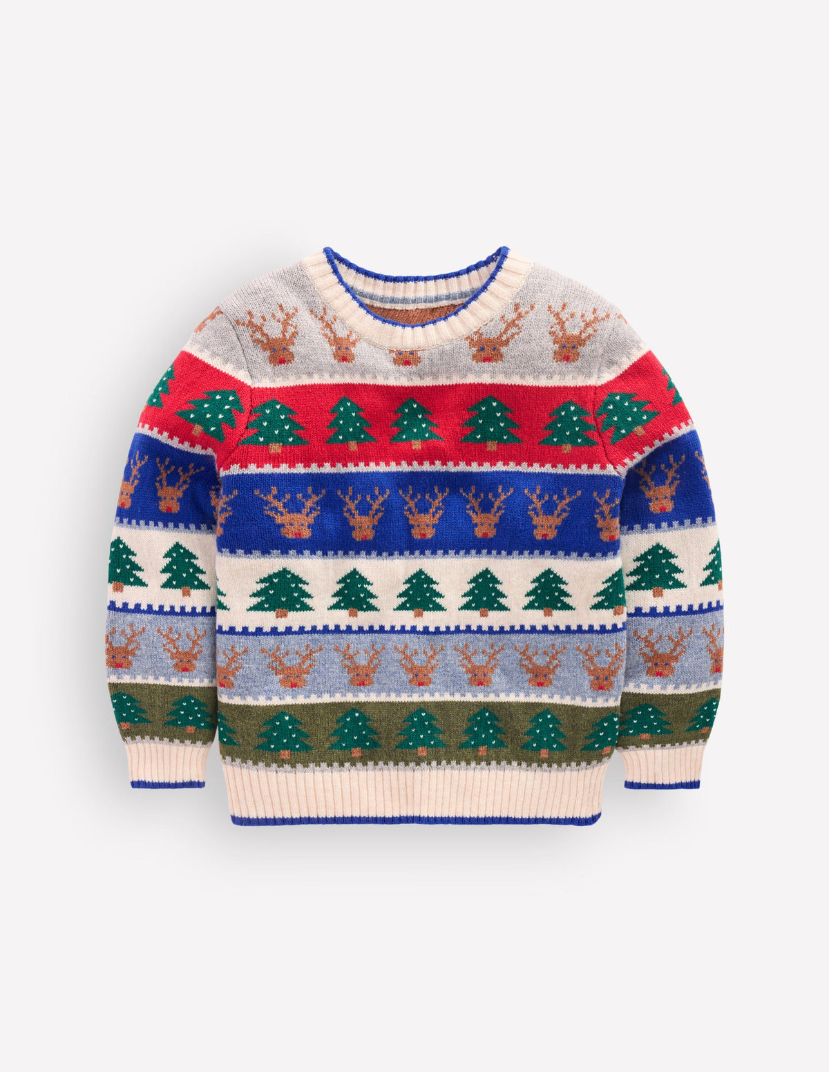 Fair Isle Jumper-Multi Christmas-1
