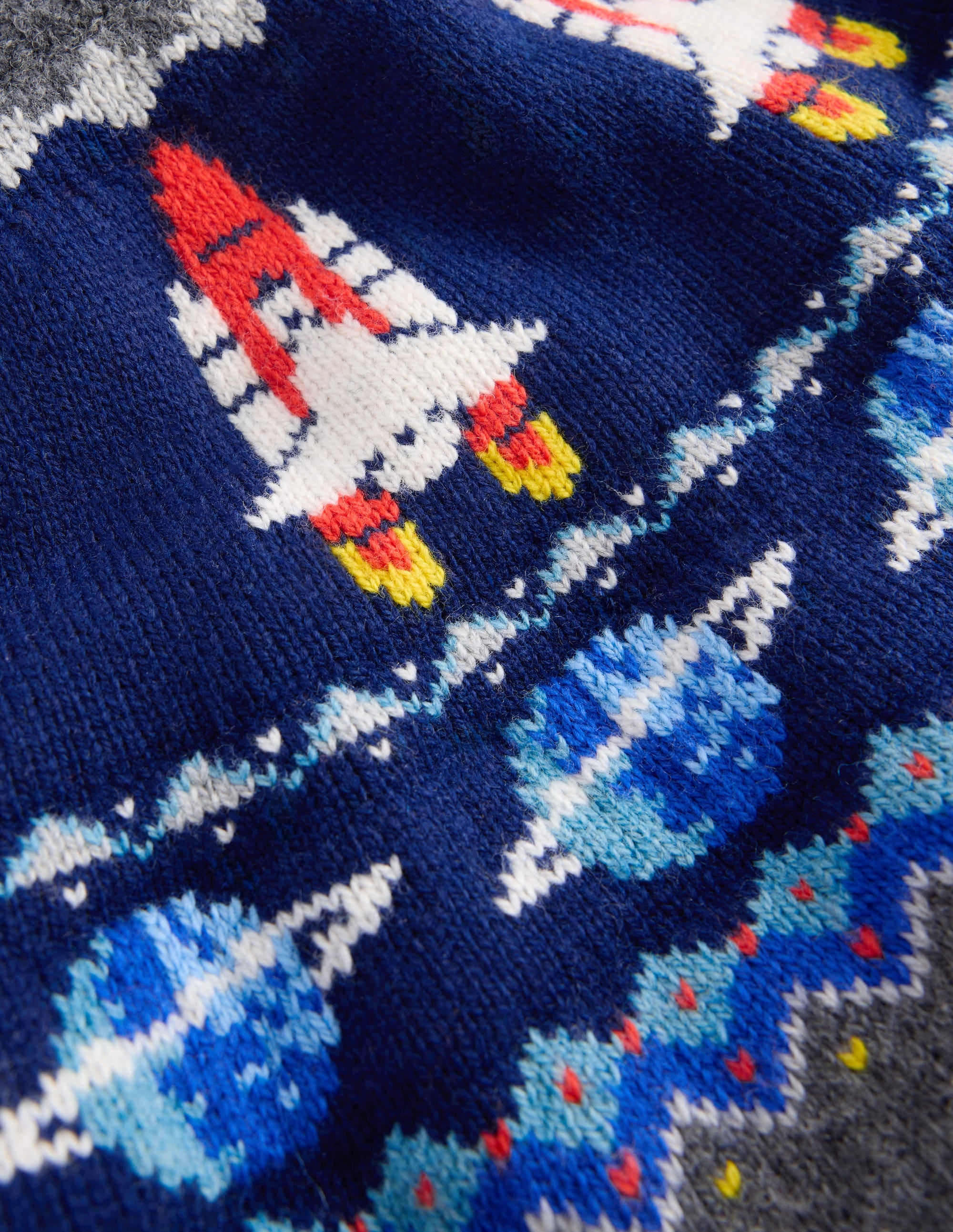 Fair Isle Jumper-Charcoal Marl Space - Image 3