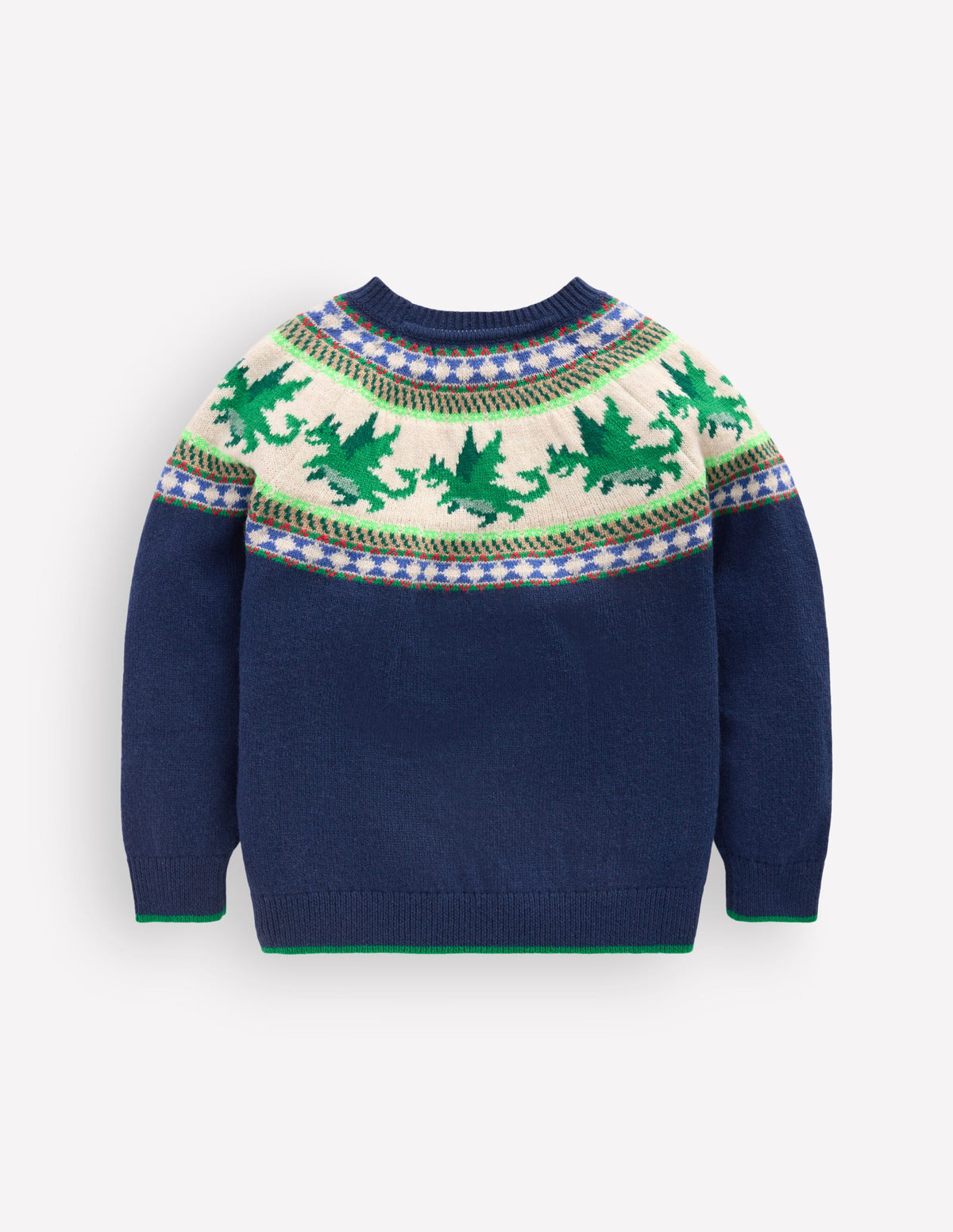 Fair Isle Jumper-College Navy Dragon-2