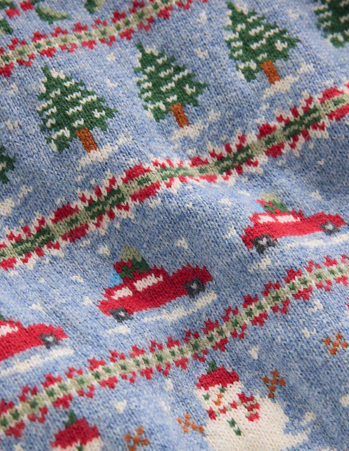 Fair Isle Jumper-Glacier Blue Christmas Cars - Image 4