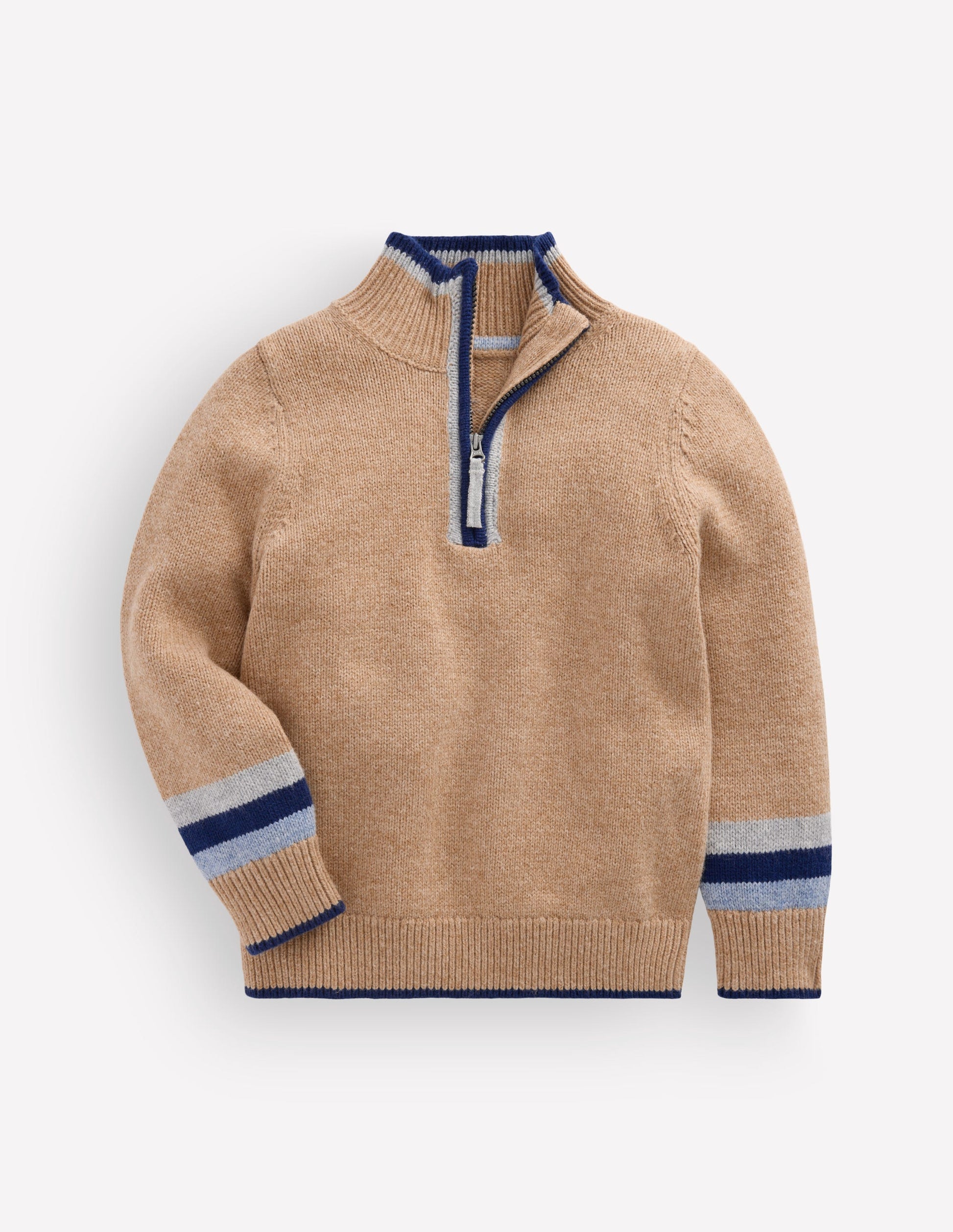 Heritage Half-Zip Sweater-Camel Melange-1