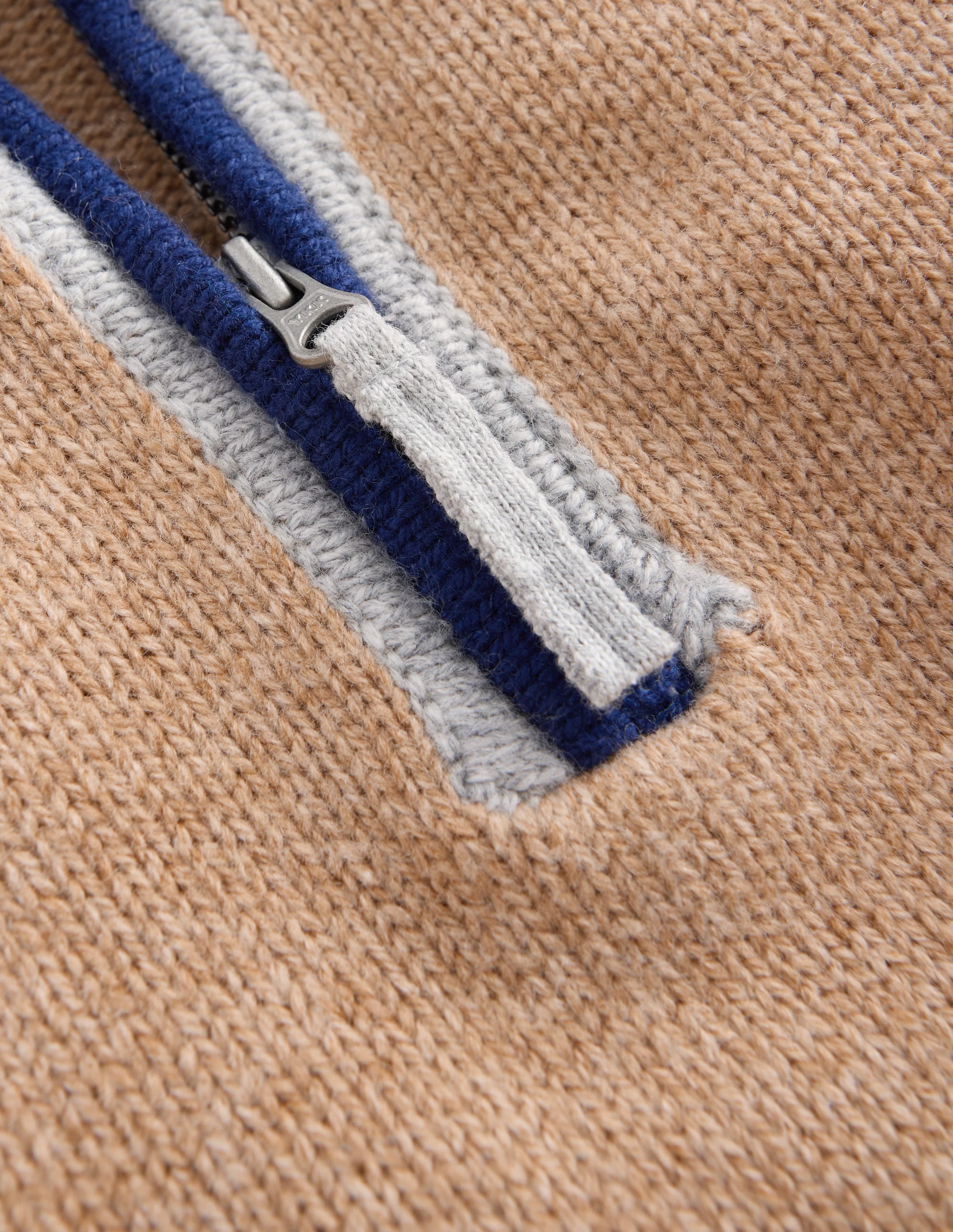 Heritage Half-Zip Sweater-Camel Melange - Image 3