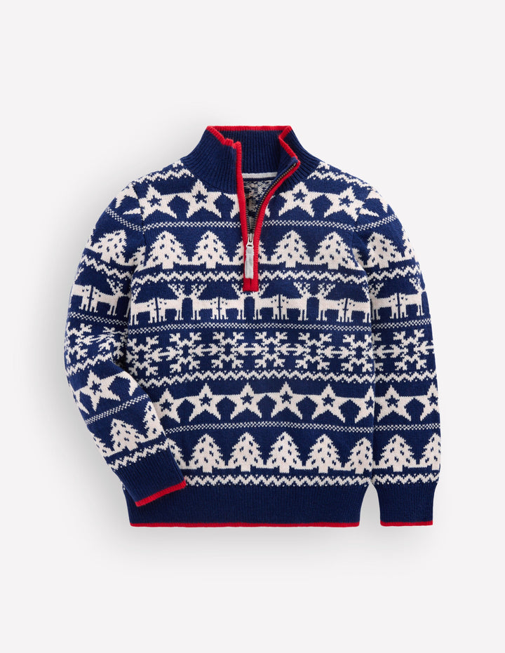 Heritage Half-Zip Sweater-Festive
