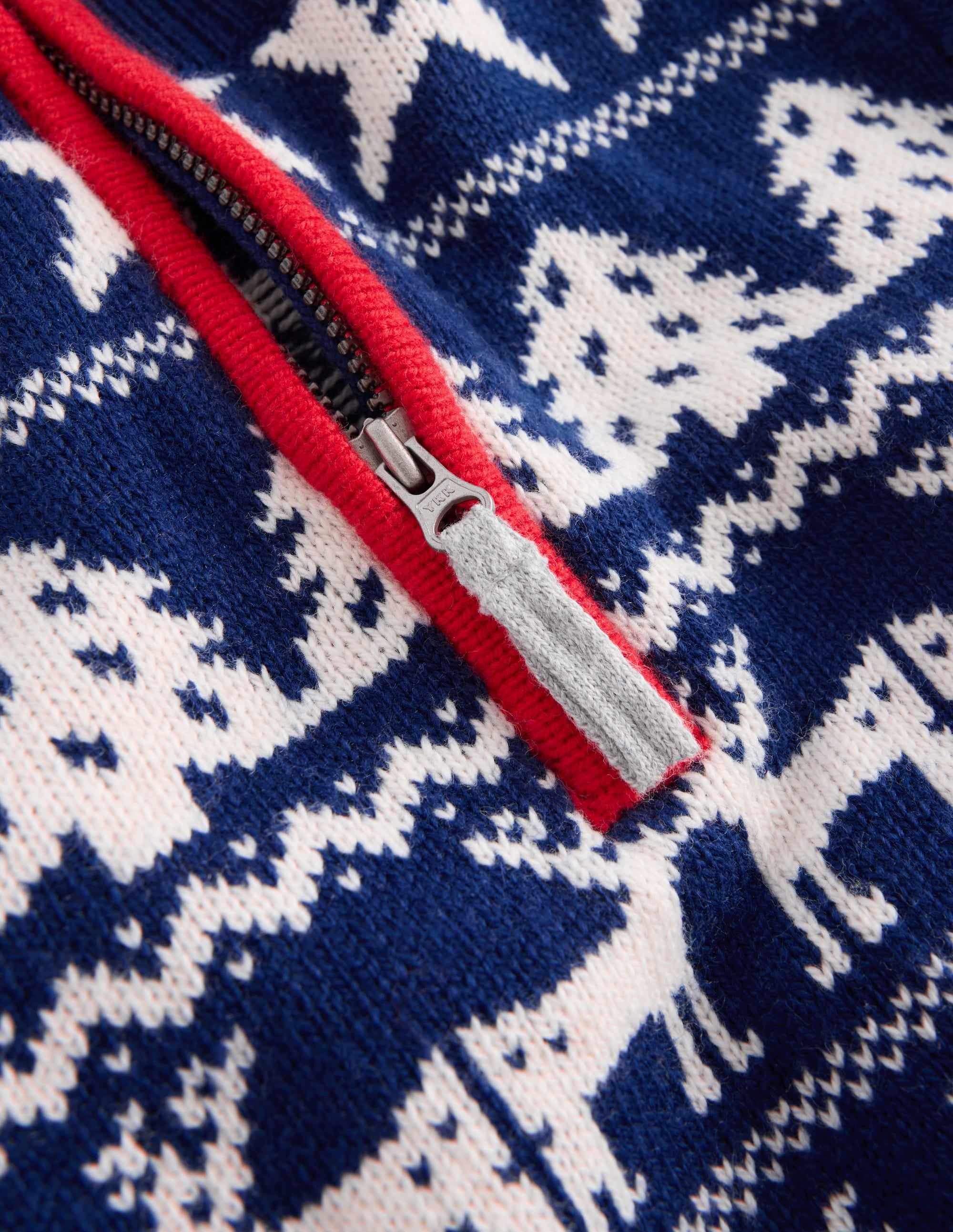 Heritage Half-Zip Sweater-Medieval Blue/Ivory Christmas - Image 3