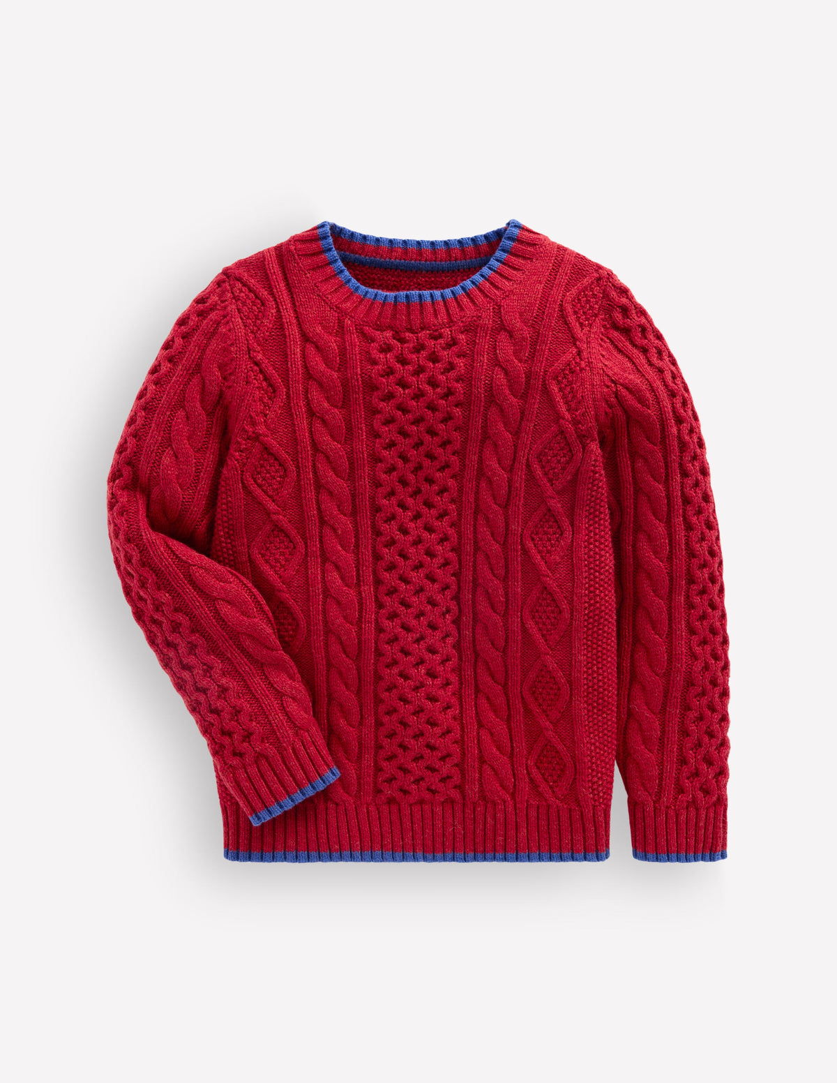 Heritage Cable Sweater-Crimson Red - Image 1