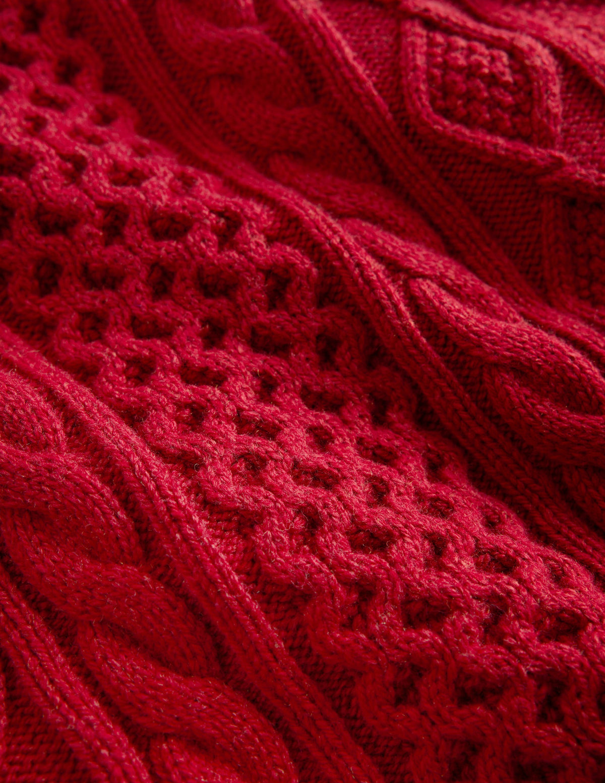 Heritage Cable Sweater-Crimson Red - Image 3
