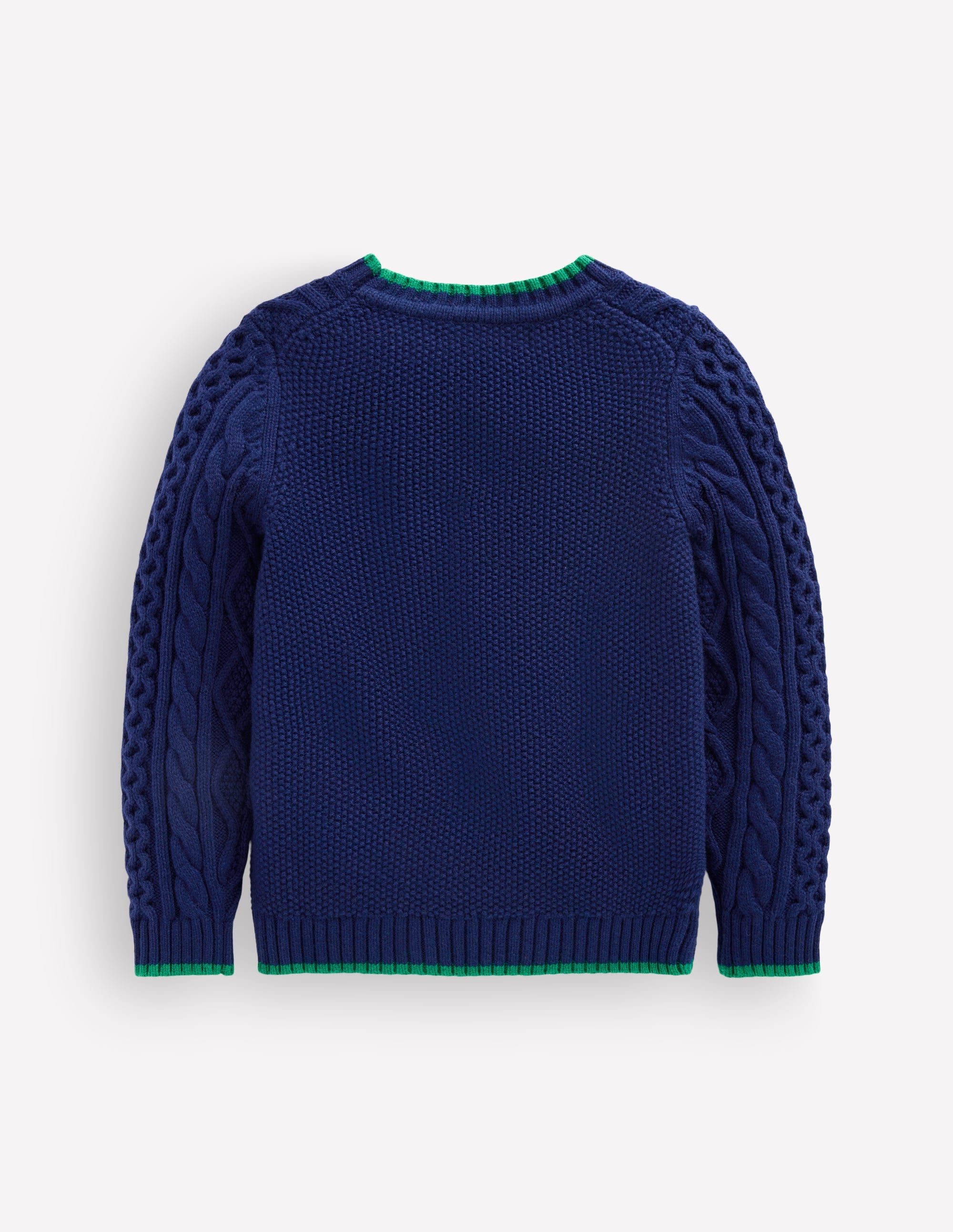 Heritage Cable Sweater - College Navy | Boden USA