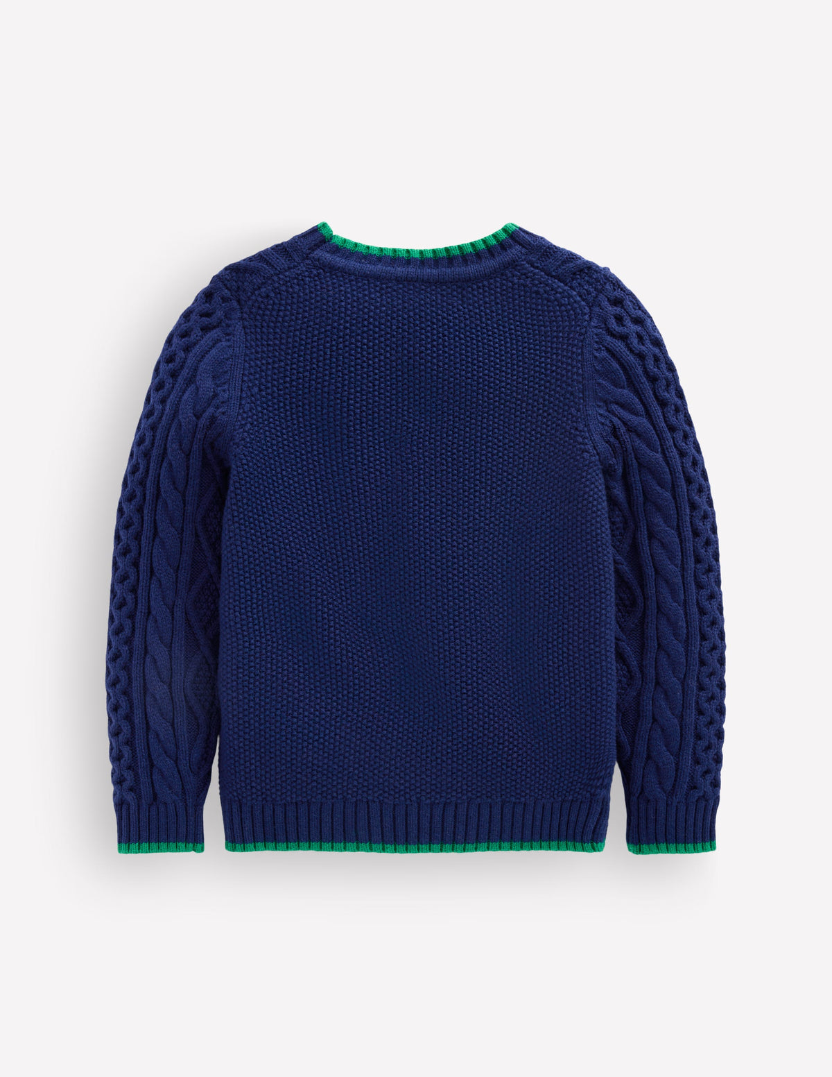 Heritage Cable Sweater-College Navy-2