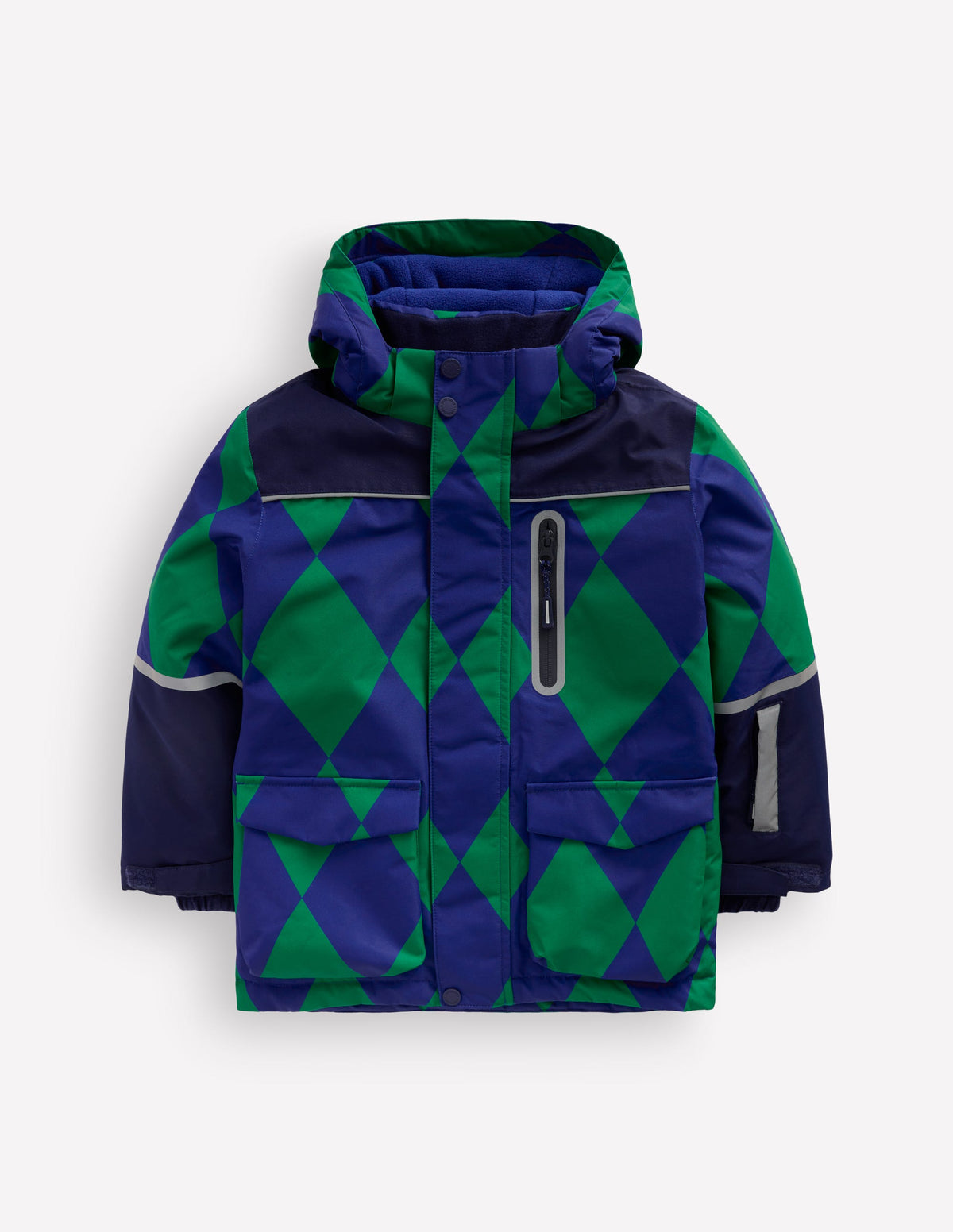 All-weather Waterproof Coat-Blue and Green-1
