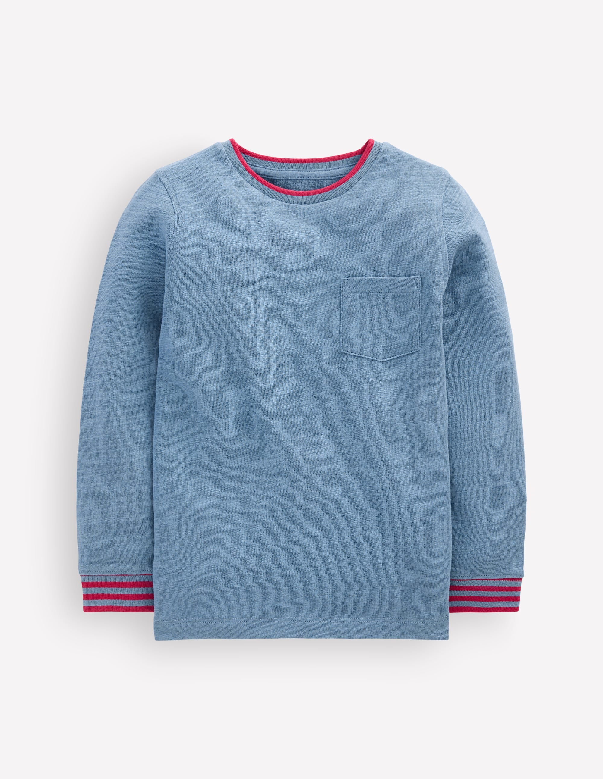 Cosy Mid-weight T-shirt-Blue Aura / Sweet Cherry - Image 1