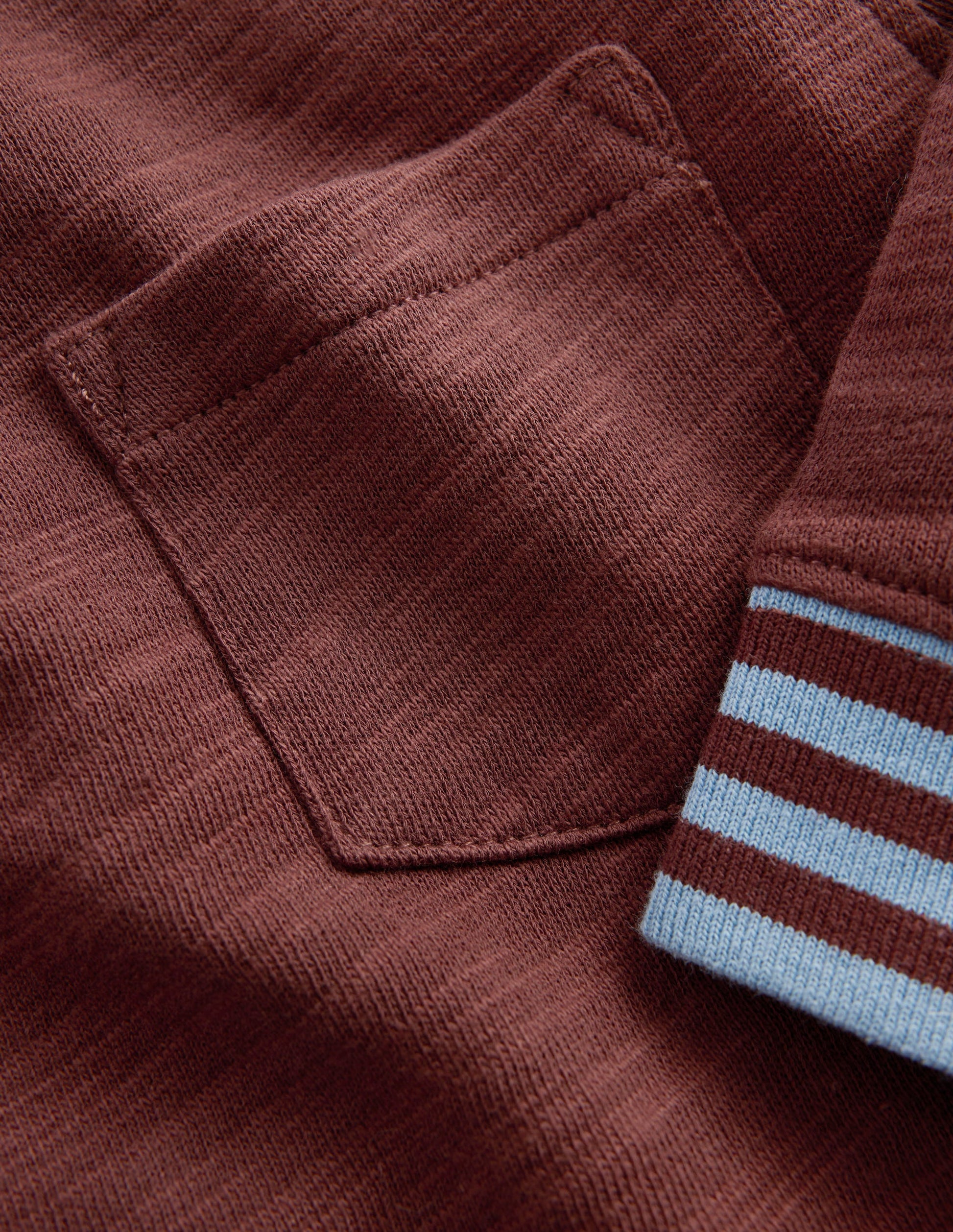 Cosy Mid-weight T-shirt-Woodland Brown / Glacier Blue-3