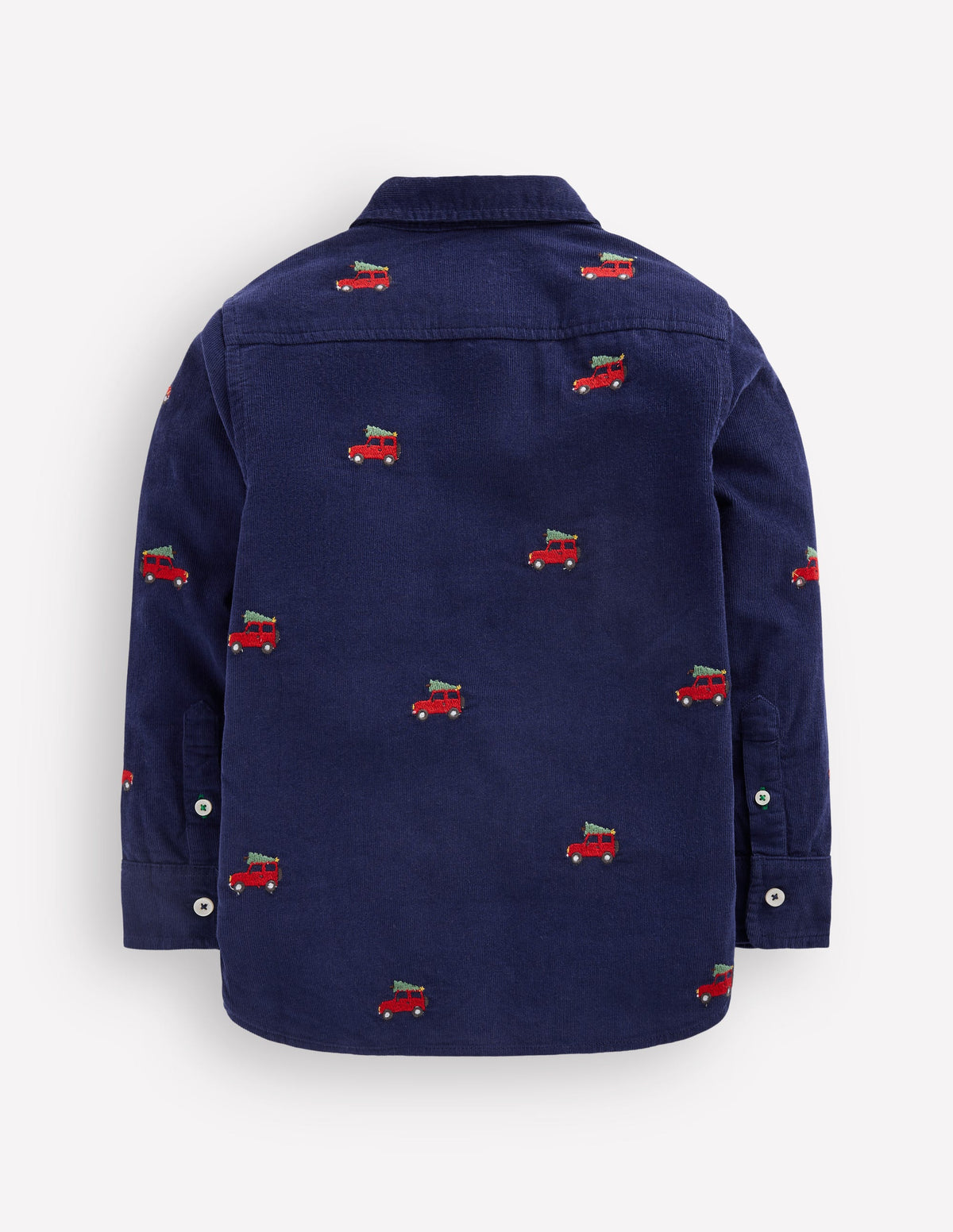 Embroidered Corduroy Shirt-College Navy Jeep-2